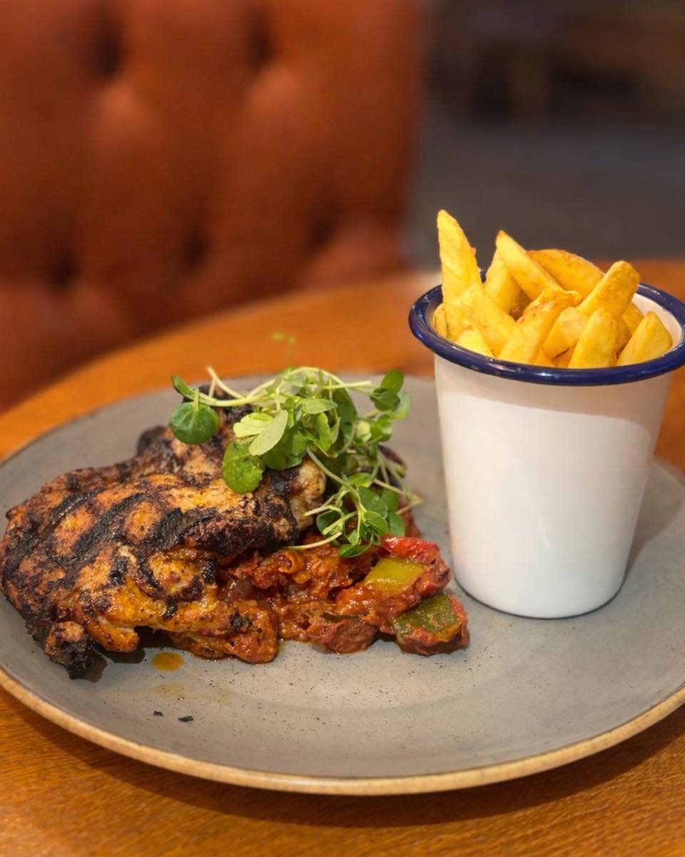 The feedback from our new menu so far that we’ve received has been absolutely incredible — we are so grateful to you all.
One standout you have to try: our chicken thighs with Mediterranean vegetables, served with your choice of fries, chunky chips, jacket potato or house salad.
It’s comforting, flavourful, and a real treat!
If you haven’t had a chance to visit yet, we’d love to welcome you soon — and don’t forget to let us know your favourites!