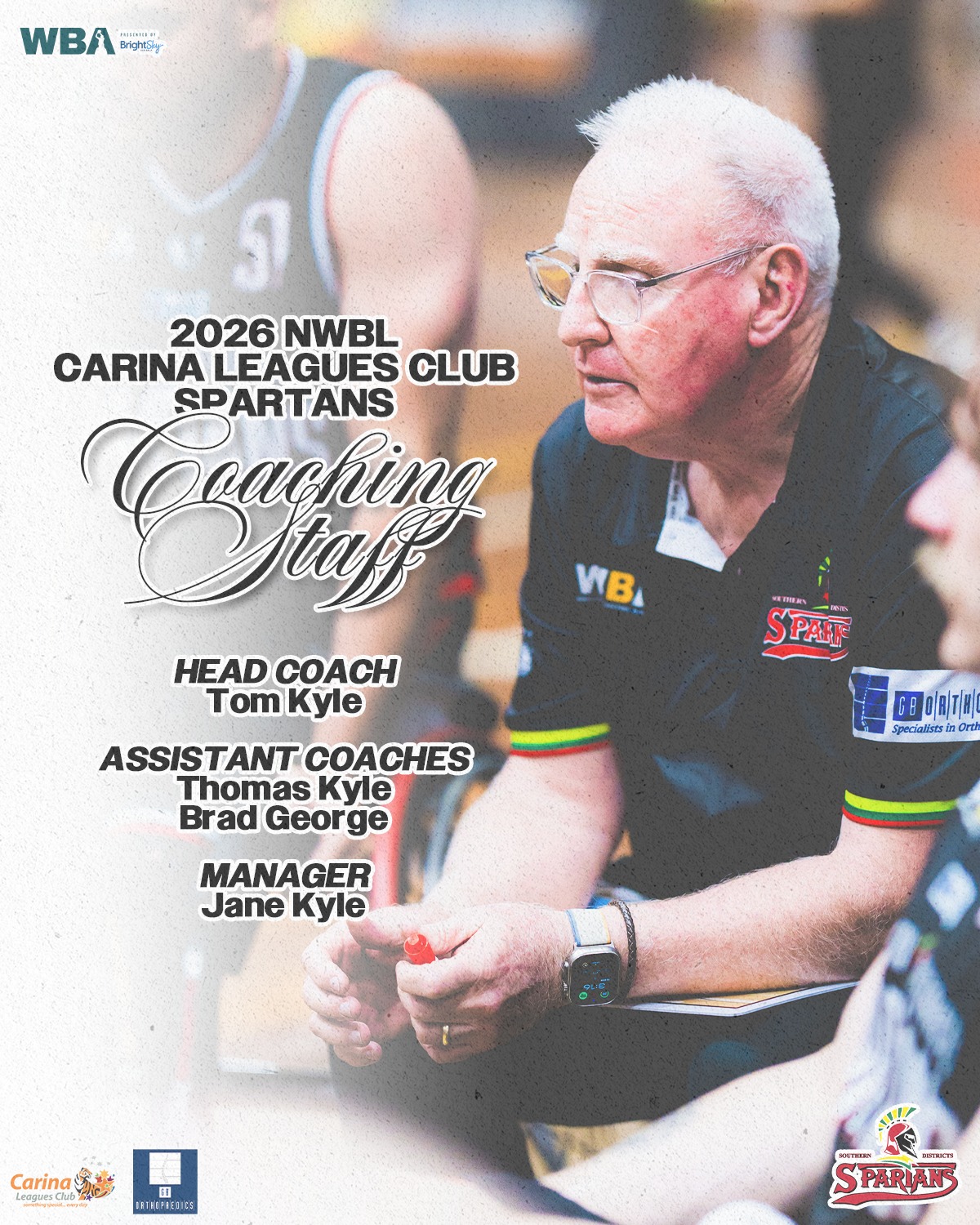 𝟮𝟬𝟮𝟲 𝗡𝗪𝗕𝗟 𝗦𝗣𝗔𝗥𝗧𝗔𝗡𝗦 𝗖𝗢𝗔𝗖𝗛𝗜𝗡𝗚 𝗦𝗧𝗔𝗙𝗙
Southern Districts is excited to announce our coaching staff for the 2026 National Wheelchair Basketball League season!
Our athletes are set up with some of the best knowledge in Australia, and we couldn't be more excited to have this crew leading our group for the 2026 season!
#DarksideFamily