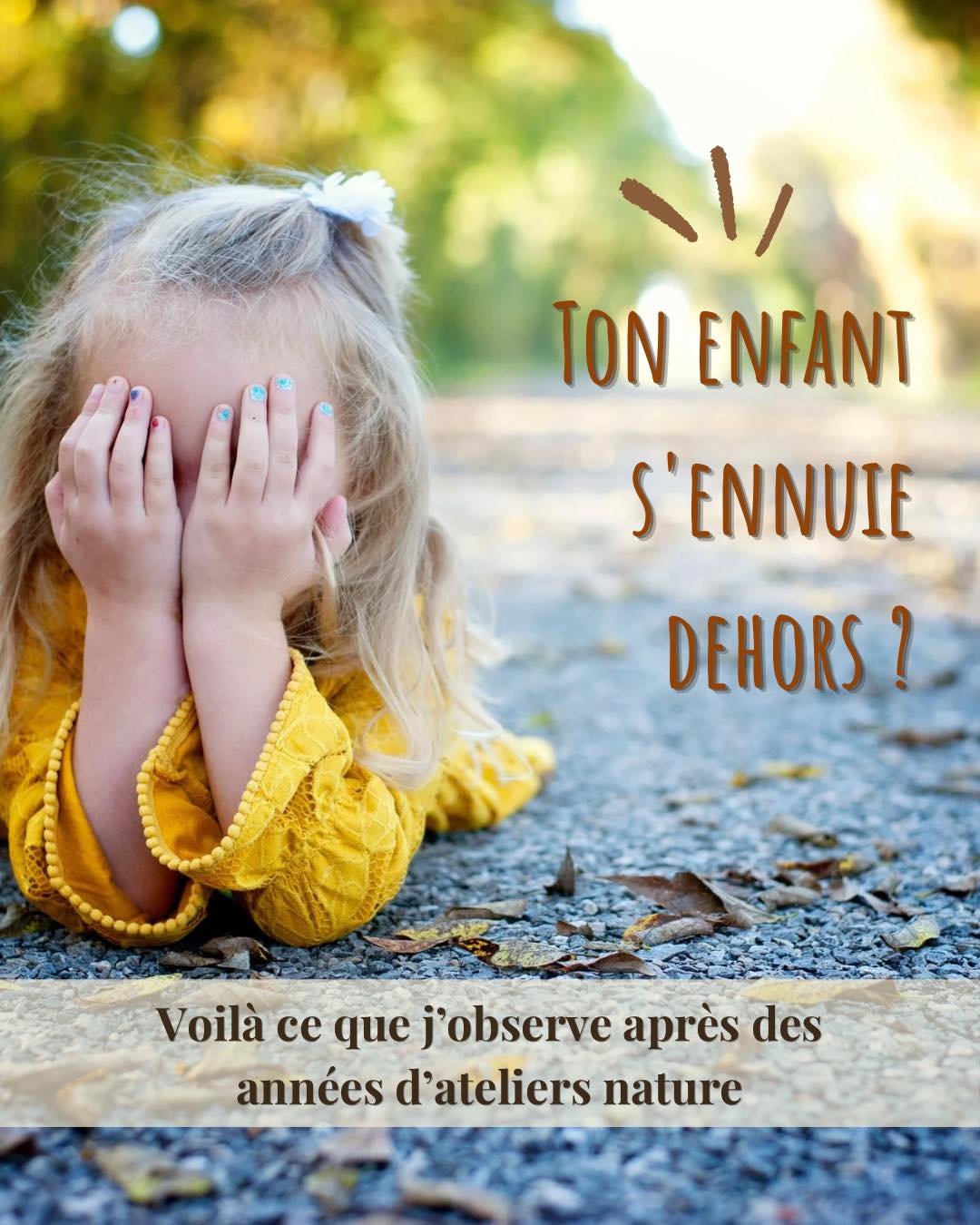 Ton enfant tourne en rond dehors et il ne sait pas quoi faire ?
C'est normal.
Dans mes ateliers, j'observe parfois cela : des enfants qui cherchent, qui hésitent, des mains qui ne savent pas quoi toucher.
Et puis quelque chose se passe. Une chenille. Une trace. Et tout change.
La nature n'a pas besoin d'être expliquée. Elle a juste besoin d'une étincelle.
Je t'ai préparé une première Mission Nature gratuite à tester pendant les vacances avec ton enfant.
👉 Le lien est en bio.
#naturepourenfants #missionsnature #enfantsnature #tempsdehors #familleaventurière #uneautreconnexion
Photos slide 1 Garett Jackson - slide 2 Bianca Gonzales