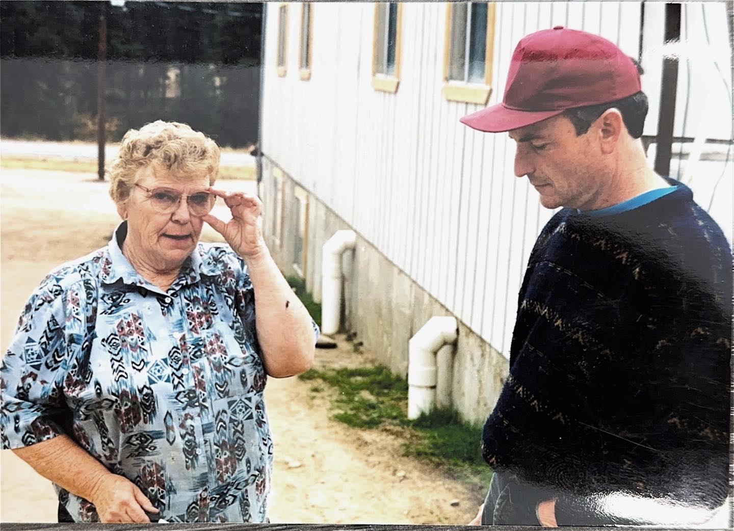 Throwback Thursday! Pictured is David and Orpha standing by the office. Mother and son. I don’t think Orpha was too pleased to be photographed! Circa 1990’s.
