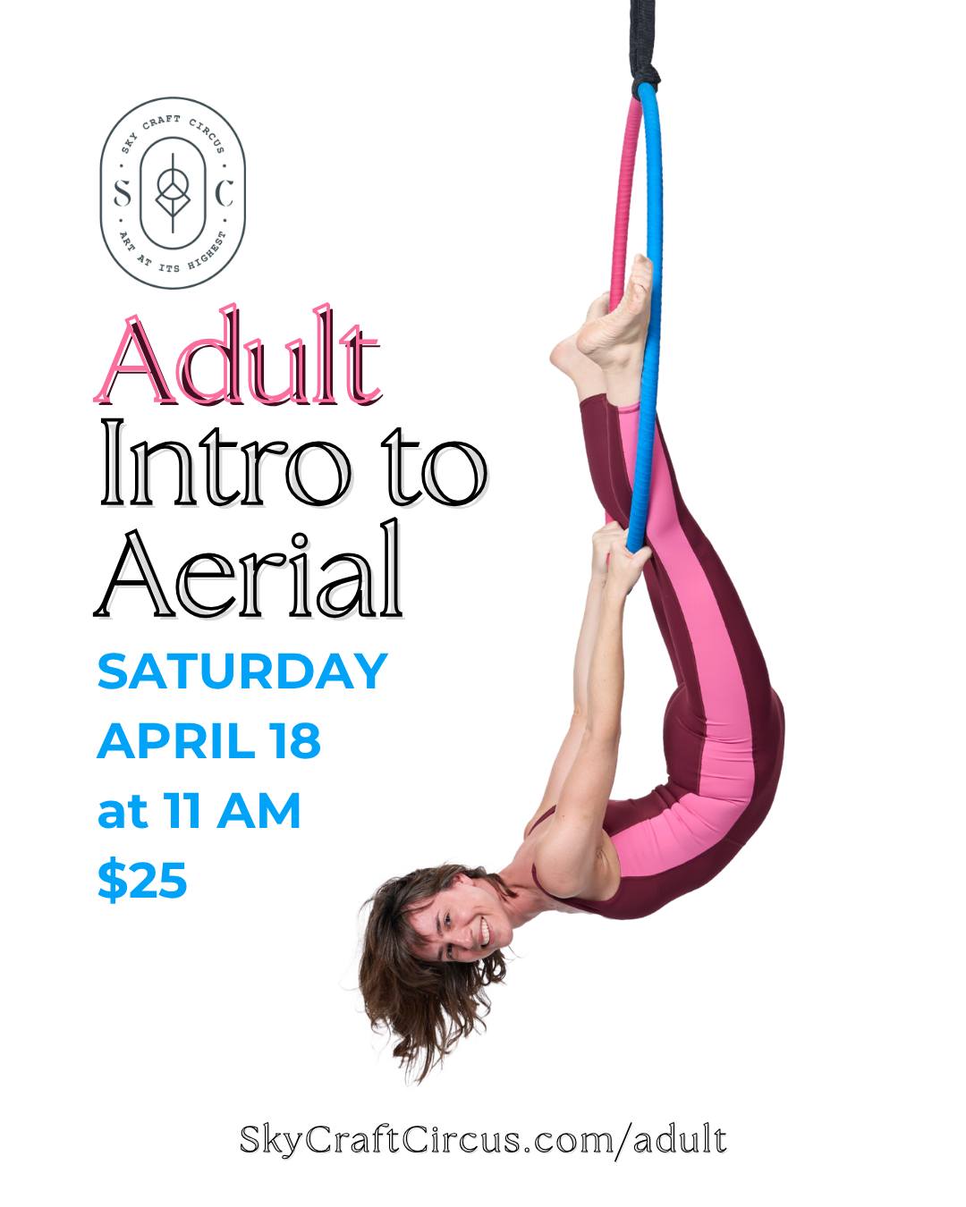We're back from spring break and ready for another session of adult classes!
Schedule & sign up: skycraftcircus.com/adult