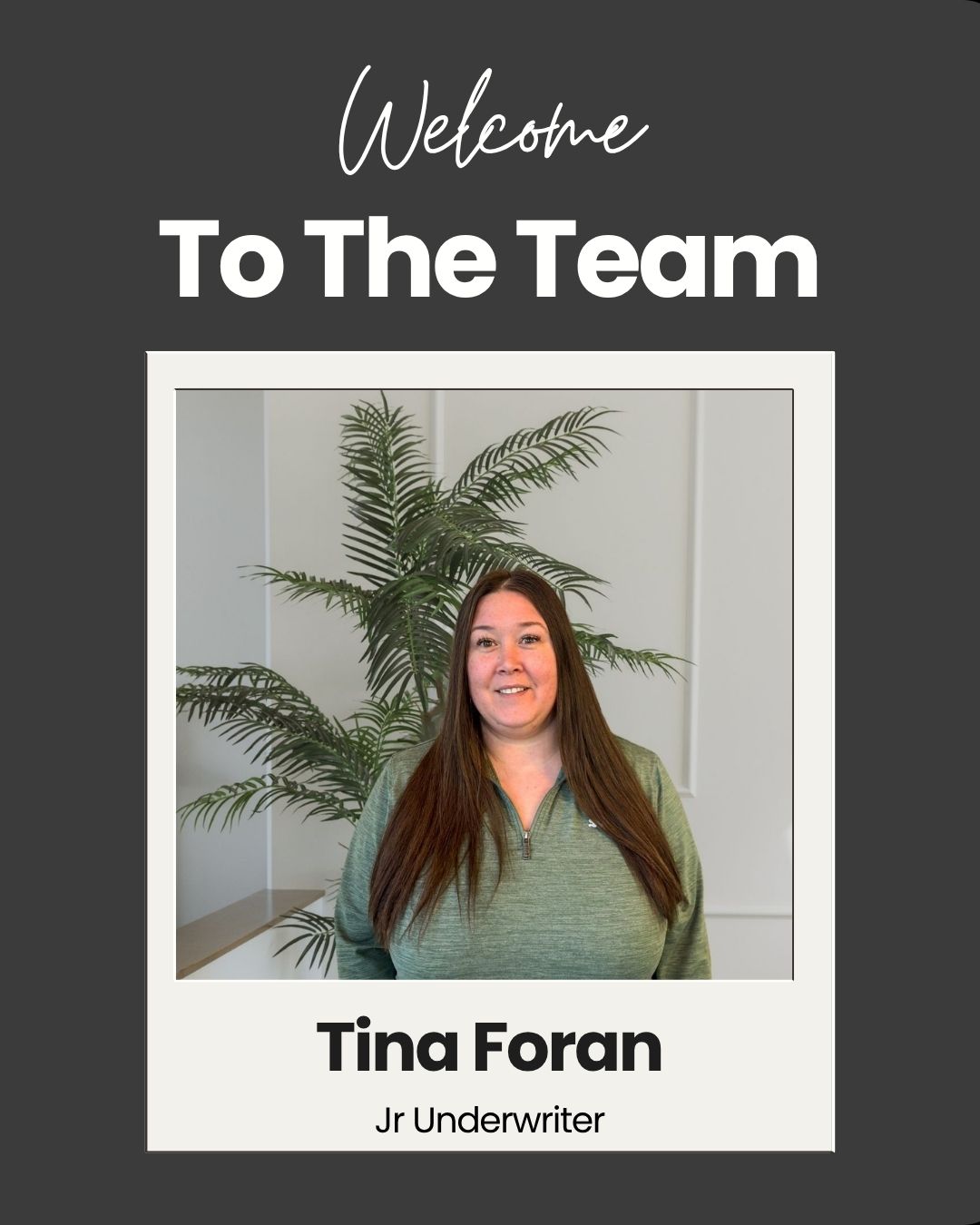 We are so excited to welcome Tina to our team as a Junior Underwriter. She's been a great addition helping our clients with documents both in person and over the phone!