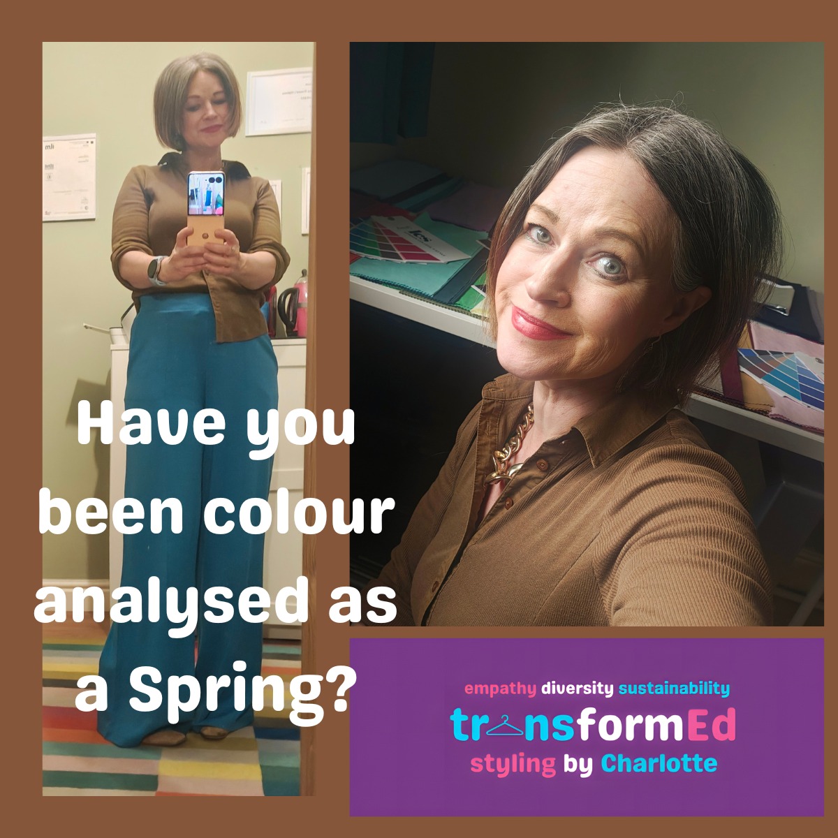 Have you had a colour analysis and be analysed - like me - as a Spring?
Because it's now the season of Spring, in an article in this week's transformEd style magazine, I'm shining a light on the Spring palette in the seasonal colour analysis system, sharing what it means to be analysed as a Spring, but so that other seasons aren't excluded there are tips for those of you who know it's not (or think it might not be) your season.
The other article is about Earth Day (22nd April) and the fashion industry.
Sign up for free weekly colour, style and sustainability content via the link in my bio or comment 'sign up'.
#mybestcolours #colouranalysishull #personalstylistscarborough #personalstylisthull