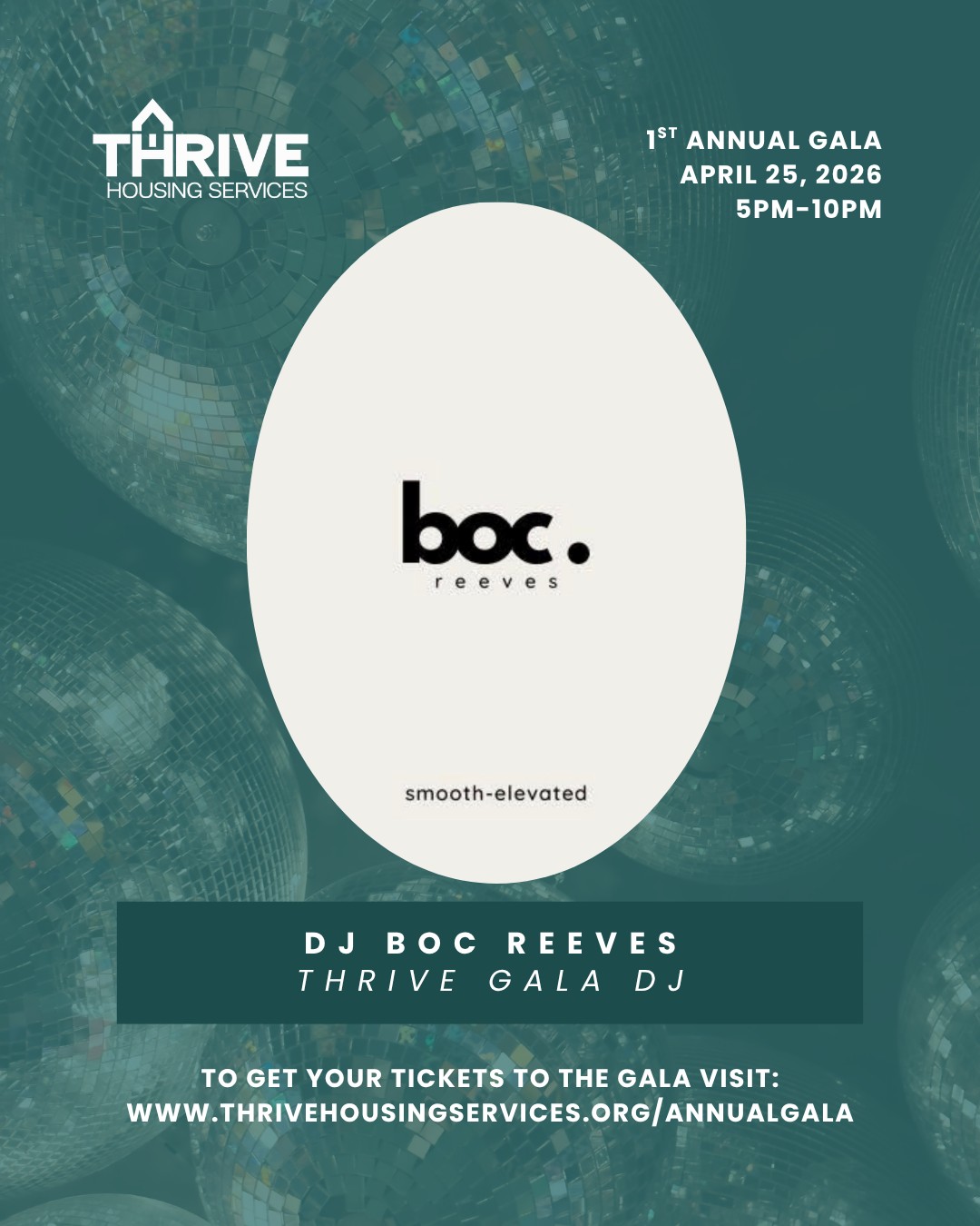 Thank you @djbocreeves, the official DJ at this year’s gala!
Join us on April 25, 2026 at 5PM to celebrate and support our mission.
Get Your Tickets Today: www.thrivehousingservices.org/annualgala
#AnnualGala #HarrisburgNonprofit #ThriveHousingServices #GiveBack #Fundraiser