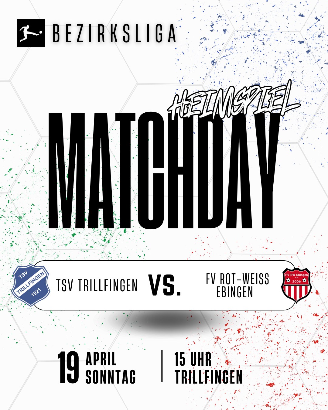 3 Punkte sind Pflicht!
Machen wir uns nichts vor, mit Rot-Weiß Ebingen ist am Sonntag der Tabellenletzte zu Gast. Alles andere als ein Sieg, gegen die Gäste, die bisher lediglich ein Punkt einsammeln konnten wäre ein herber Rückschlag!
Anpfiff ist um 15 Uhr auf dem Wollensack.