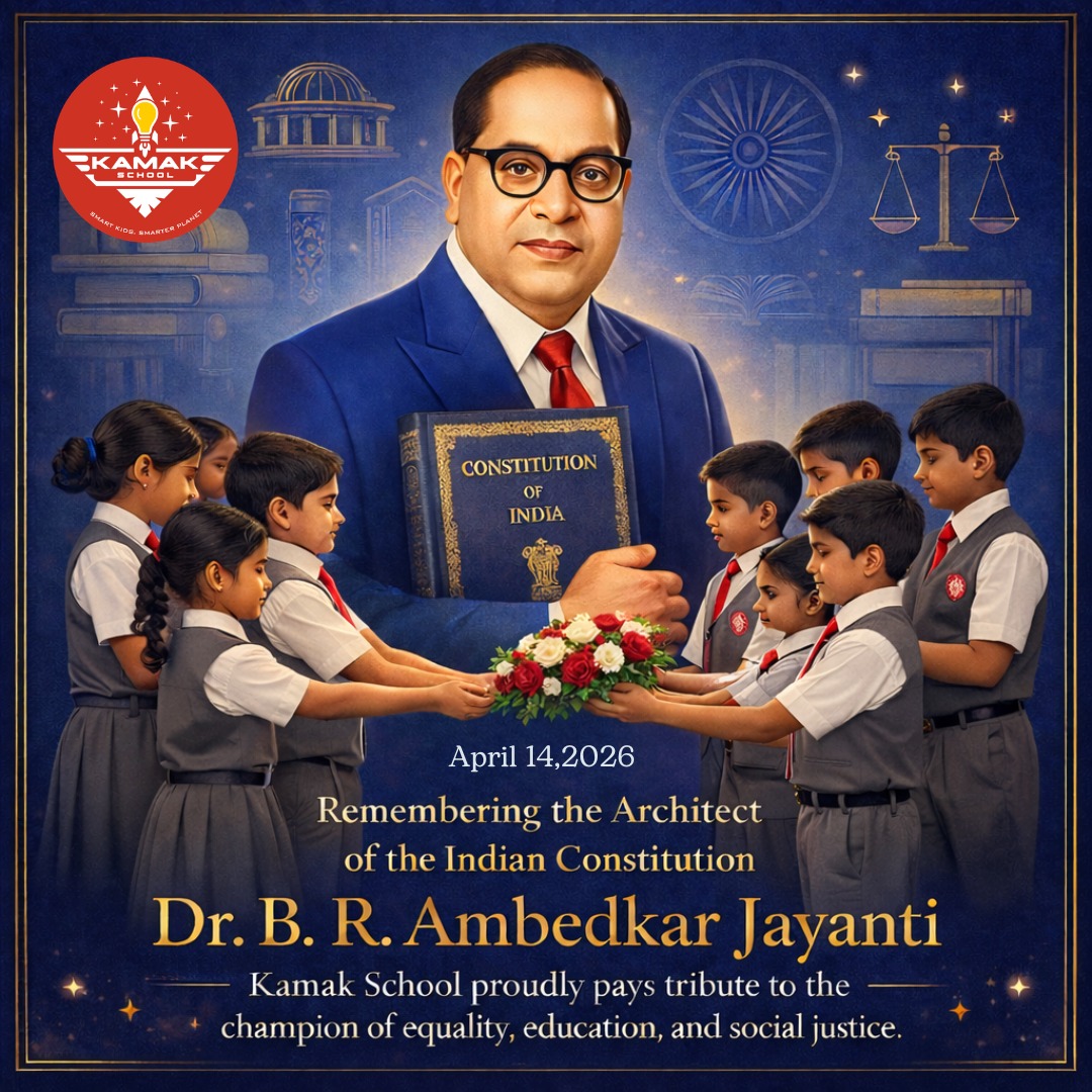 Honoring the legacy of B. R. Ambedkar — the visionary who shaped the foundation of modern India. 🇮🇳
On this special day, we remember his tireless efforts for equality, education, and social justice.
Kamak School proudly pays tribute to the Architect of the Indian Constitution and continues to inspire young minds to follow his path of knowledge and integrity. 📚✨
#AmbedkarJayanti #DrBRAmbedkar #IndianConstitution #SocialJustice #EqualityForAll #EducationMatters #Inspiration #KamakSchool #Respect #indian
Ambedkar Jayanti, Dr B R Ambedkar, Indian Constitution, equality, education, social justice, tribute, inspiration, school celebration, India