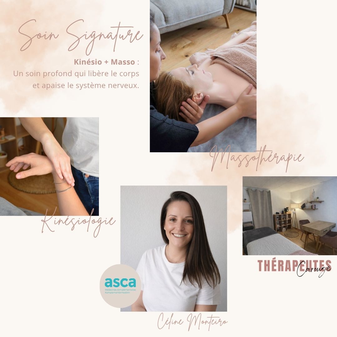 💛✨J’ai créé un soin où la kinésiologie et le massage se rencontrent pour offrir un équilibre du corps, des émotions et du système nerveux.
Quand le corps retient, il parle.
Quand on l’écoute, il libère.
Quand on l’accompagne, il se recentre.
🌿 Un soin unique, parce qu’il ne suit pas un protocole : il suit votre corps.
🍀Pour libérer le corps et apaiser l’émotionnel :
1⃣ La kinésiologie : écouter ce que le corps retient, comprendre ce qui se rejoue, libérer ce qui pèse.
2⃣ Le massage thérapeutique : adapté à ce que la séance révèle, pour relâcher les tensions, apaiser, intégrer.
🦋RELACHER. LIBERER. RECENTRER.
💛 Réservez votre séance à Carouge - Lien en bio
_________________
💛 Céline Monteiro
🌿Kinésiologue · Massothérapeute
📍Cabinet Thérapeutes Carouge
📆Réservation Onedoc
ℹ www.celinetherapeute.com
📲 +41 78 305 02 98