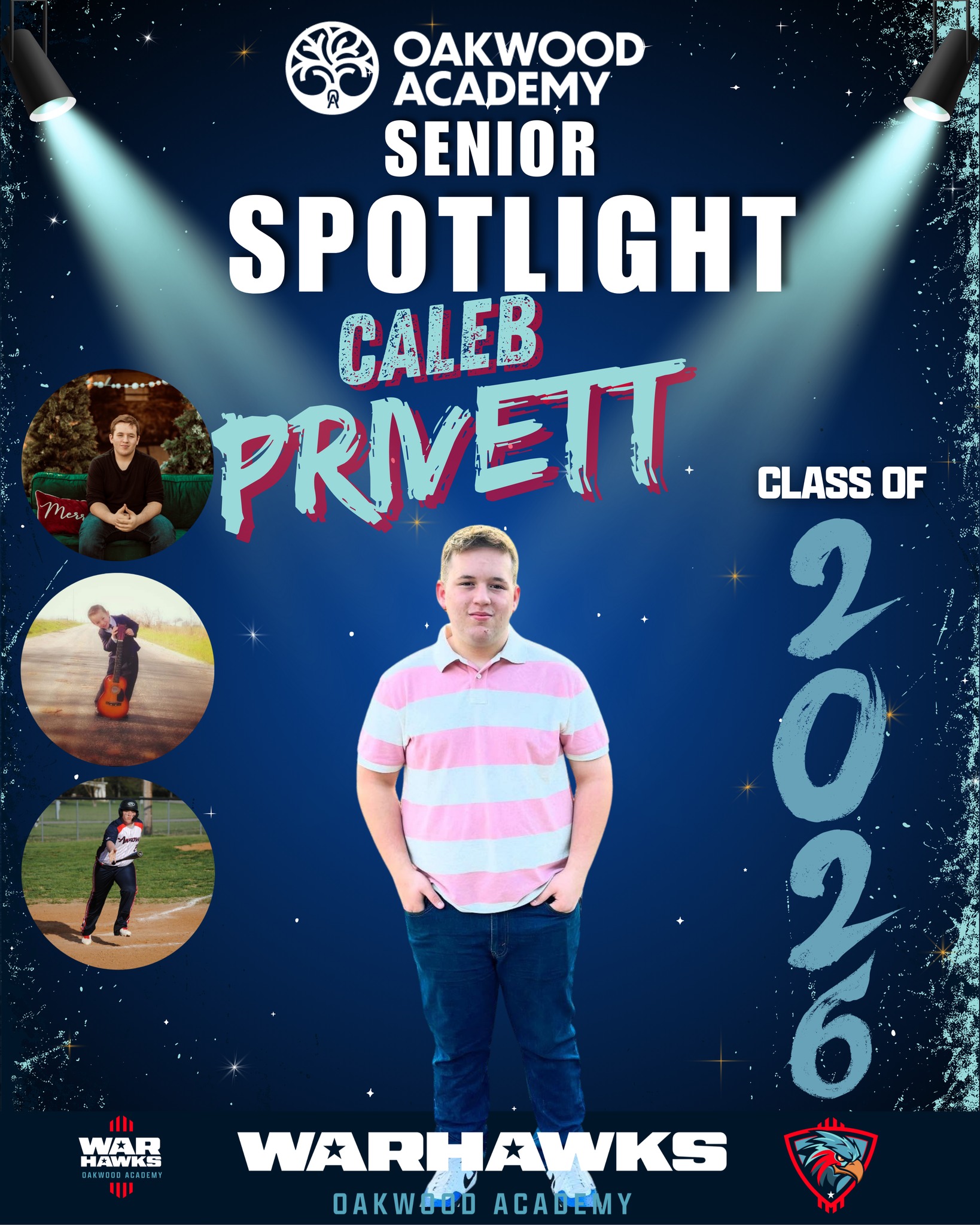 Oakwood Academy wants to spotlight this week’s senior, Caleb (KJ). 🎓
KJ shared that the extracurricular activity he is most proud of is Physical Education, highlighting his effort and growth throughout his high school experience.
After graduation, KJ plans to get a job, move into an apartment, and continue following God, showing both independence and a strong foundation in his faith.
When reflecting on his high school years, KJ shared that he wishes he had worked harder during his earlier years, a lesson that speaks to growth, responsibility, and maturity.
We are proud of KJ and excited to see him step into this next chapter of life with purpose and determination.
#oakwoodwarhawks 🎓