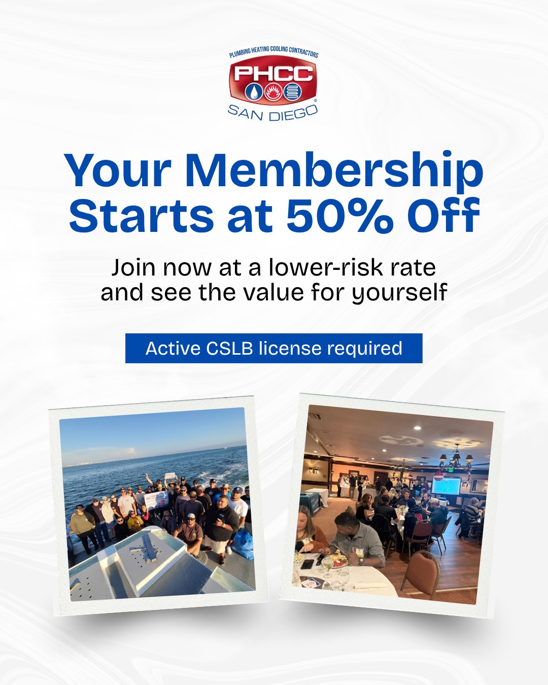 Not a typo.
PHCC San Diego Contractor Membership is designed to be a low-risk decision, especially in year one. You get full access to everything membership includes at half the price, so you can experience the value for yourself before moving to full rate.
One membership includes local, state, and national PHCC benefits, all in one.
Open to active C-36 and C-20 license holders.
Interested? Visit our website (link in bio) or drop a comment, and we'll send you more details.