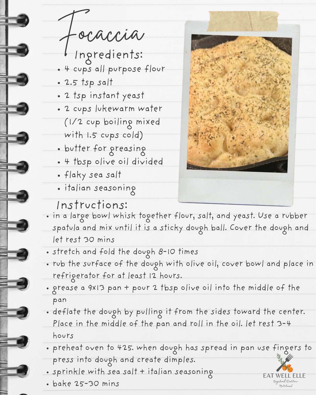 Focaccia!
This takes some planning ahead because it is a long process. But, don't be scared off by the time, it is not difficult.
*also no big deal if you need to leave it longer. Okay to leave in the refrigerator longer than 12 hours. I have also left the second step for longer than the 3-4 without issue. I do not recommend shortening the times though.
I have been working on making bread at home and this + pita bread were the first two I felt confident with.
This recipe is pretty flexible. Split it into two rectangle cake pans or make one big one. I have also cooked it in a cast iron skillet and it worked great.
Hope you enjoy!