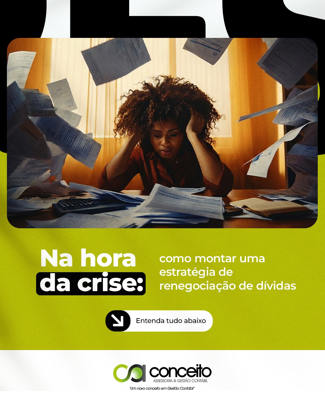 Na hora da crise: como montar uma estratégia de renegociação de dívidas
Mais do que uma tática de sobrevivência, renegociar os passivos da sua empresa deve ser uma parte estratégica do seu planejamento financeiro. Se as dívidas já comprometem mais de 30% do seu resultado, a renegociação deixa de ser uma opção e passa a ser uma medida urgente para aliviar o caixa, evitar a inadimplência e preservar a reputação do seu negócio no mercado.
Para que essa reestruturação traga fôlego real e não comprometa o futuro da empresa, é preciso seguir passos fundamentais:
🔹 Faça um diagnóstico financeiro: Antes de sentar para negociar, entenda o ponto de equilíbrio do negócio. Mapeie custos, endividamento atual e a real capacidade de pagamento. Um erro comum é comprometer o dinheiro da operação diária; o acordo deve ser pago com o resultado da empresa.
🔹 Priorize os passivos: Tentar negociar tudo ao mesmo tempo é inviável. Comece pelas dívidas com juros mais altos ou que afetam a operação diretamente (como fornecedores estratégicos). Em seguida, foque nos passivos fiscais e, por fim, nos empréstimos com garantias reais.
🔹 Customize a negociação: Cada credor exige uma abordagem. Para os bancos, apresente um plano de recuperação e tente substituir dívidas caras por opções mais baratas. Com fornecedores, proponha prazos maiores ou descontos à vista.
🔹 Atenção especial ao Fisco: As dívidas tributárias oferecem excelentes oportunidades de reestruturação. Além dos parcelamentos tradicionais (Refis), a transação tributária permite uma negociação muito mais flexível, com descontos expressivos em multas, prazos estendidos e a suspensão de execuções fiscais.
Sua empresa precisa de fôlego para voltar a investir e crescer? Nossa equipe contábil pode estruturar o seu diagnóstico e conduzir a melhor estratégia de renegociação e transação tributária para o seu cenário.
Fale com a Conceito: 📲 (51) 99954-9953 | 🌐 www.conceito.cnt.br
#ConceitoContábil #RenegociacaoDeDividas #GestaoFinanceira #TransacaoTributaria #PlanejamentoFinanceiro #RecuperacaoEmpresarial #DireitoTributario #ContabilidadeConsultiva #GestaoDeCrise #Empreendedorismo