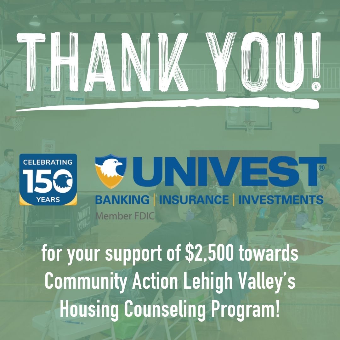 🌟 We want to extend a big THANK YOU to @univest_financial for generously supporting CALV's Housing Counseling program with a $2,500 grant!
Your support makes a real difference by helping families in our community build stability and brighter futures.
#ThankYou #Community #HousingCounseling #CommunityActionLV #LehighValley