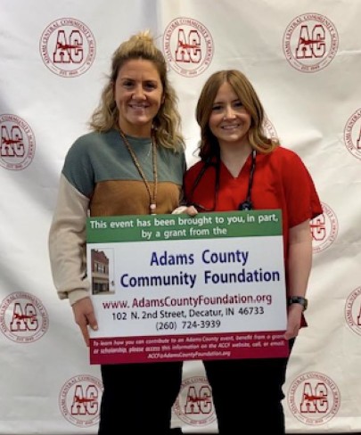 The Adams County Community Foundation is pleased to announcew that Adams Central Community School was awarded a grant for an Eko Core Digital Stethoscope! It was brought to the attention of the ACCF, that Rylie has a hearing impairment in one ear. Rylie is in the Career Technical Education (CTE) Class to become a Certified Nursing Assistant (CNA). All other students in this class have access to their personal stethoscope. Further, thanks to a grant from a local college, the CNA students get to keep their stethoscope.
However, Rylie has a specialized stethoscope adapted to her hearing impairment. A specialized stethoscope was obtained by the Bellmont School that sponsors the CNA class, but it is the property of the school.
Kara Klinker wanted to help Rylie so she could have a stethoscope as all the other CNA students. Klinker wrote a grant for this purchase. Upon learning the ACCF grant was approved, Klinker needed to get Adams Central Board approval to allow this specialized stethoscope to be used and kept by Rylie Geerken. The AC School Board promptly approved. Rylie (and Adams Central) can feel most gratified they are participating in the Universal Design as is the AWS Foundation mission.
Klinker, AC counselor, expressed her appreciation of the ACCF / AWS grant, which provided support for the specially designed stethoscope. Cathy Stucky, ACCF Grants committee co-chair, said that the ACCF and AWS are pleased to support the students with special concerns to bring all things to universal design or to participate on an ‘equal-playing field’.
This ACCF grant was made possible through unrestricted funding sponsored by the AWSF / Windswell Accessibility fund.
The AWSF / Windswell Accessibility fund supports disabled people beyond the ADA standards by promoting universal design opportunities. AWSF / Windswell Accessibility fund provides funds to organizations that provide opportunities for greater independence for individuals with disabilities.
Pictured: (l-r): Kara Klinker, Adams Central (AC) high school guidance counselor and grant writer is with Rylie Geerken.