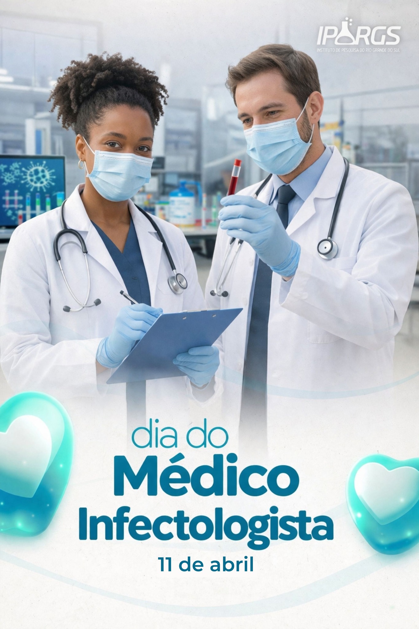 Hoje, 11 de abril, celebramos o Dia do Médico Infectologista — profissionais essenciais na linha de frente da saúde, dedicados à prevenção, diagnóstico e tratamento de doenças infecciosas.
No IPARGS, reconhecemos e valorizamos o papel fundamental desses especialistas, que atuam com ciência, responsabilidade e compromisso com a vida. São eles que enfrentam desafios constantes, desde infecções emergentes até doenças que ainda impactam milhões de pessoas, como HIV, tuberculose, hepatites virais e tantas outras.
A infectologia vai muito além do cuidado clínico: ela está diretamente ligada à pesquisa, à inovação e ao desenvolvimento de novas estratégias de prevenção e tratamento. É nesse contexto que os estudos clínicos ganham ainda mais importância, contribuindo para avanços que salvam vidas e fortalecem a saúde pública.
Neste dia, homenageamos todos os médicos infectologistas que, com conhecimento e dedicação, fazem a diferença todos os dias.
IPARGS — Pesquisa que transforma, cuidado que evolui.