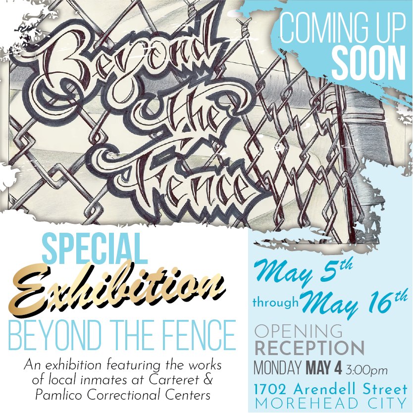 📢 3 WEEKS AWAY! 🗓️ Please join us for our upcoming Special Exhibition, Beyond the Fence - an Art Show featuring the works of local inmates - beginning May 5th during regular Gallery hours, Tuesday thru Saturday, 11:00 AM to 5:00 PM. The show will run through Saturday, May 16th.
The public is also invited to an opening reception on Monday, May 4 at 3:00pm.
100% of the proceeds from the sale of this art will be donated to charity.
The art will be judged by Debra Stinson, a former member of the Carolina Artist Gallery and a supporter of the first Beyond the Fence art show concept.
What: Gallery Show "Beyond the Fence"
When: May 5-16 during Gallery Hours (Tue-Sat 11am-5pm)
Opening Reception: Monday, May 4, 2026, 3:00PM
Where: 1702 Arendell St, Morehead City, NC
More Info: ArtsCouncilCarteret.org/shows
We look forward to seeing you there!
#artscouncil #artistcall #artopportunities #carteretcountyarts #crystalcoast #artshow #galleryshow #artforall