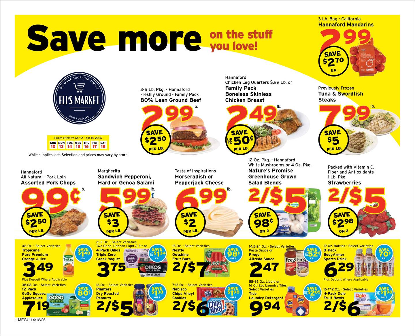 Save more on the stuff you actually buy.
This week at Eli’s Market: fresh meats, produce, pantry staples, and a few easy wins for your cart.
Stop in and stock up while it lasts.