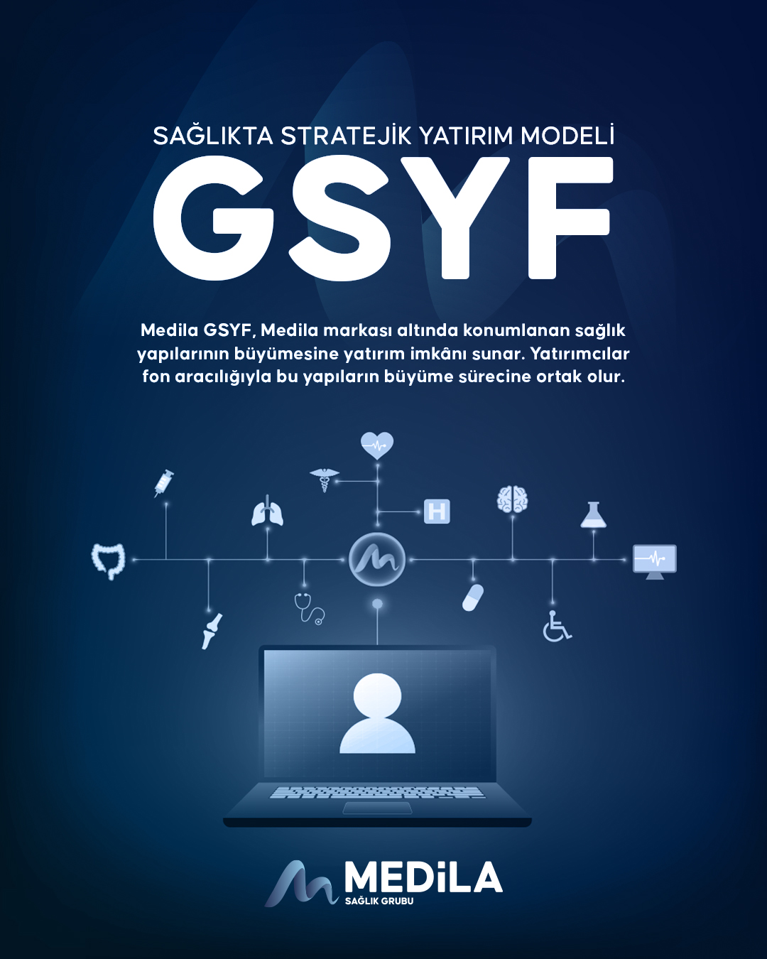 Güçlü yapı, stratejik yaklaşım, sürdürülebilir büyüme. Medila GSYF ile sağlık sektöründe doğru yerde konumlanın. #Medila #MedilaGSYF