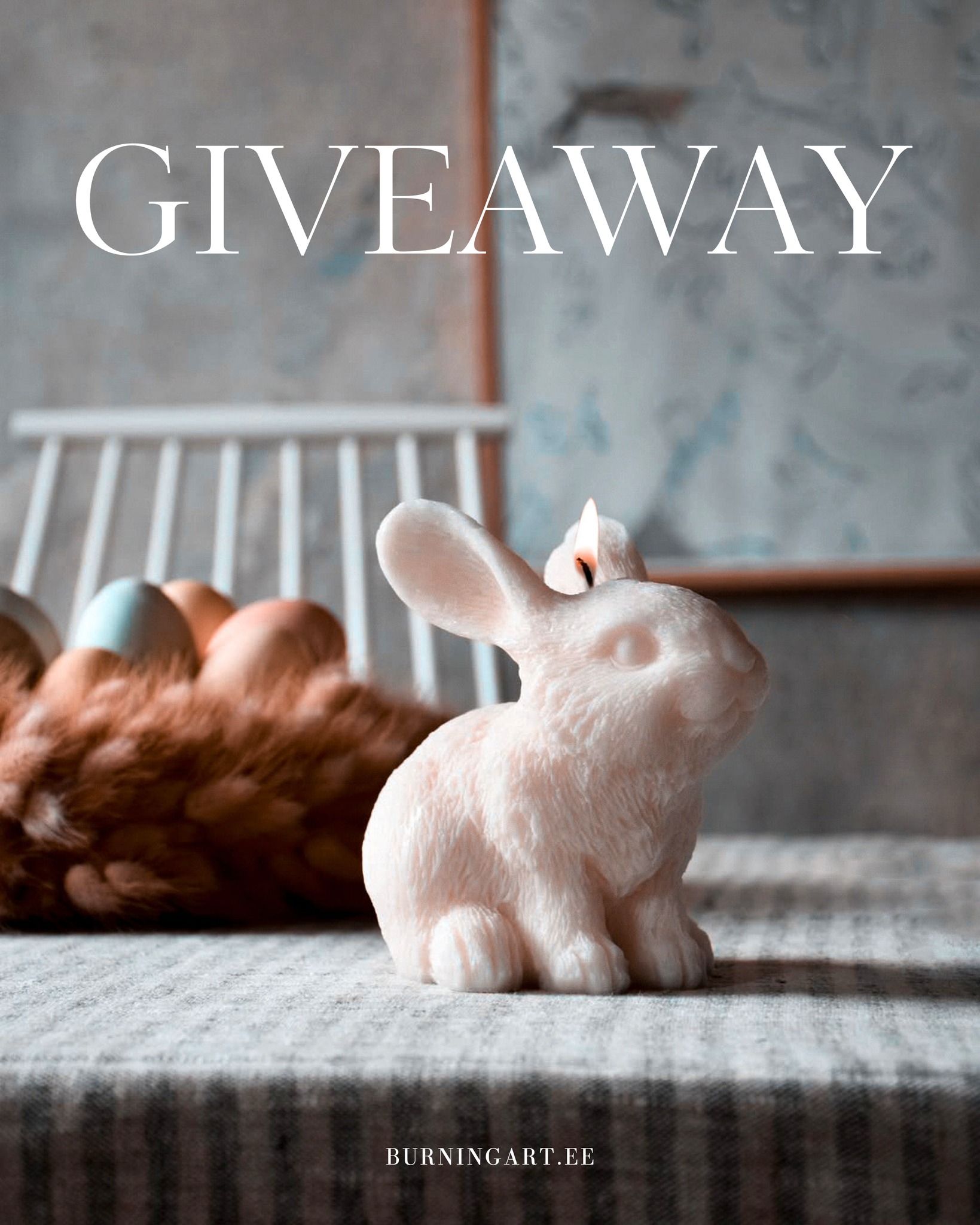 ✨ UUS GIVEAWAY ON ALANUD! ✨
Meil on suur rõõm teatada uuest loosimisest 🤍 Seekord läheb loosi meie skulptuurne küünal Rabbit 🕯️
Õrn ja mänguline Rabbit küünal toob interjööri soojust ja rõõmu ning sobib ideaalselt nii kevadiseks dekoratsiooniks kui ka eriliseks kingituseks.
🎁 Auhinnaks: küünal Rabbit
Elegantne ja pilkupüüdev disain, mis lisab igasse ruumi hubasust ja isikupära.
🔖 Osalemine toimub Instagramis:
✅ Jälgi meie Instagrami.
❤️ Pane südame postitusele.
💬 Märgi kommentaarides keegi, kellega jagaksid seda rõõmu 🕯️
Head loosiõnne! ✨
📅 Loosimine toimub: 25.04.2026.
🏆 Võitja kuulutame välja Instagramis.
🫶 burningart.ee
-
✨ A NEW GIVEAWAY HAS STARTED! ✨
We are happy to announce a new giveaway 🤍 This time, our sculptural Rabbit candle 🕯️ is up for grabs.
The delicate and playful Rabbit candle brings warmth and joy into any interior, making it perfect both as a spring decoration and as a special gift.
🎁 Prize: Rabbit candle
An elegant and eye-catching design that adds coziness and personality to any space.
🔖 Participation takes place on Instagram:
✅ Follow us on Instagram.
❤️ Like post.
💬 Tag someone in the comments with whom you would share this joy ✨
📅 Winner will be drawn: 25.04.2026
🏆 The winner will be announced right here on Instagram.
🫶 burningart.ee
#giveaway #loosimine #käsitööküünlad #sisustus #burningart