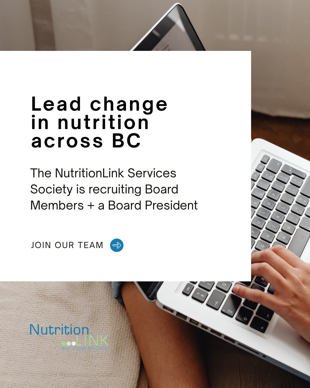 The NutritionLink Services Society is recruiting both a Board President and Board Members to help shape the future of nutrition across British Columbia.
From funding community programs to guiding strategic direction, this is your chance to contribute at a systems level.
✔️ ~5 hours/month
✔️ No prior board or nutrition experience required (for general roles)
✔️ Open to applicants across Canada
💚 Step into leadership or start your board journey. Visit www.nutritonlink.org for
application details. Join us!
#PublicHealthNutrition #BoardOpportunity #FoodSecurity #NonProfitLeadership #DietitiansOfCanada #HealthEquity #VolunteerOpportunity