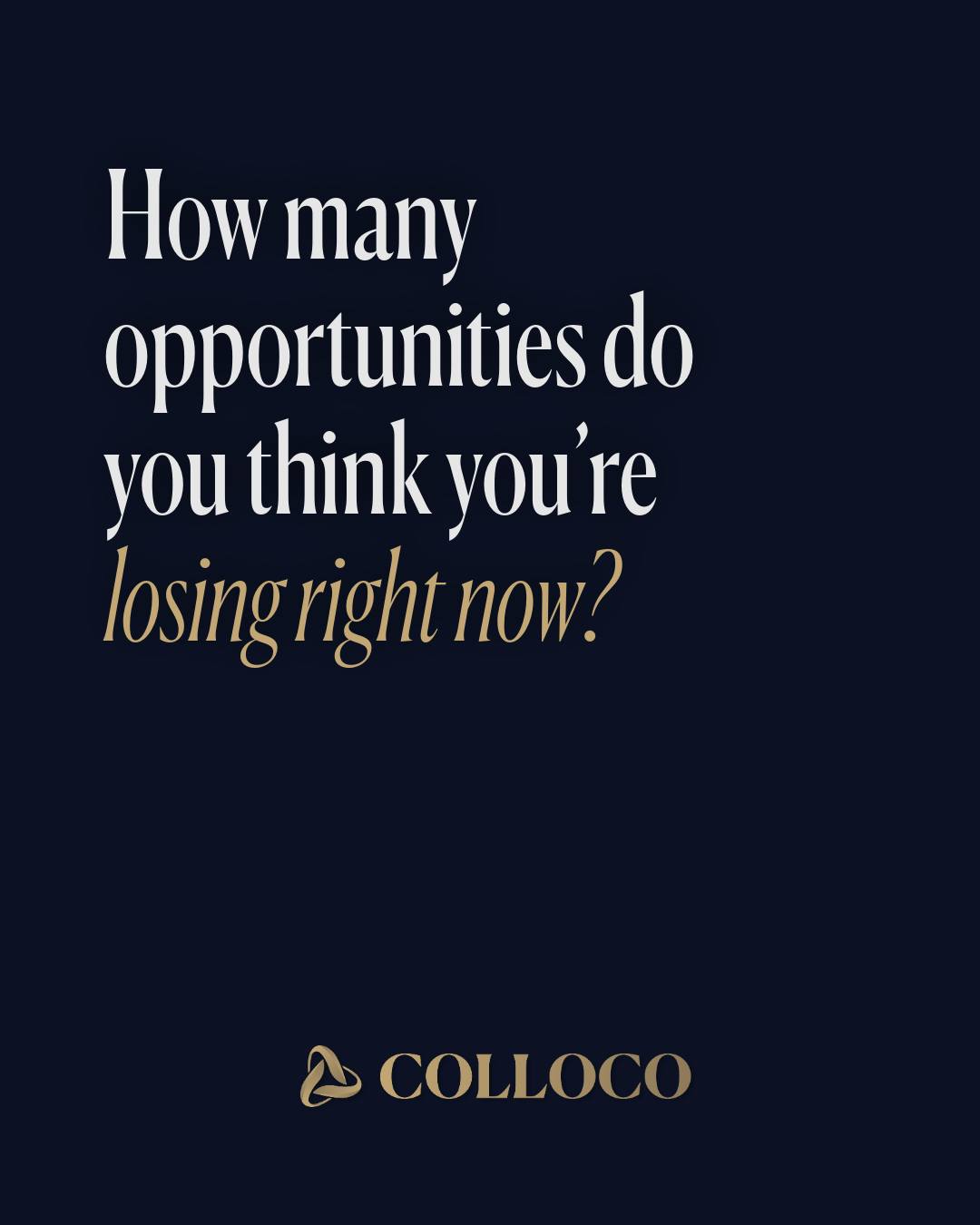 How many opportunities do you think you are losing right now - not because your business isn’t good enough, but because it isn’t being fully understood online?
Because when a business isn’t understood, it becomes undervalued.
And for most, that’s the real issue.
Not quality — perception.
You’ve built something strong. Something that works.
But what shows up online doesn’t quite carry that weight… and in those few seconds where decisions are made, that gap matters.
Clients hesitate.
They scroll past.
Or they choose the option that simply feels clearer to them.
The Colloco Brand Experience is designed to close that gap - thoughtfully and strategically.
We step inside your business to understand how it really works: what drives revenue, where value is created, and how your clients truly experience you. By combining founder insight, team perspective, real client feedback, and a full audit of your digital presence, we uncover where your value is being lost, diluted, or misunderstood — and reshape how it shows up.
Because when your business is understood properly, everything changes.
💻 www.colloco.marketing