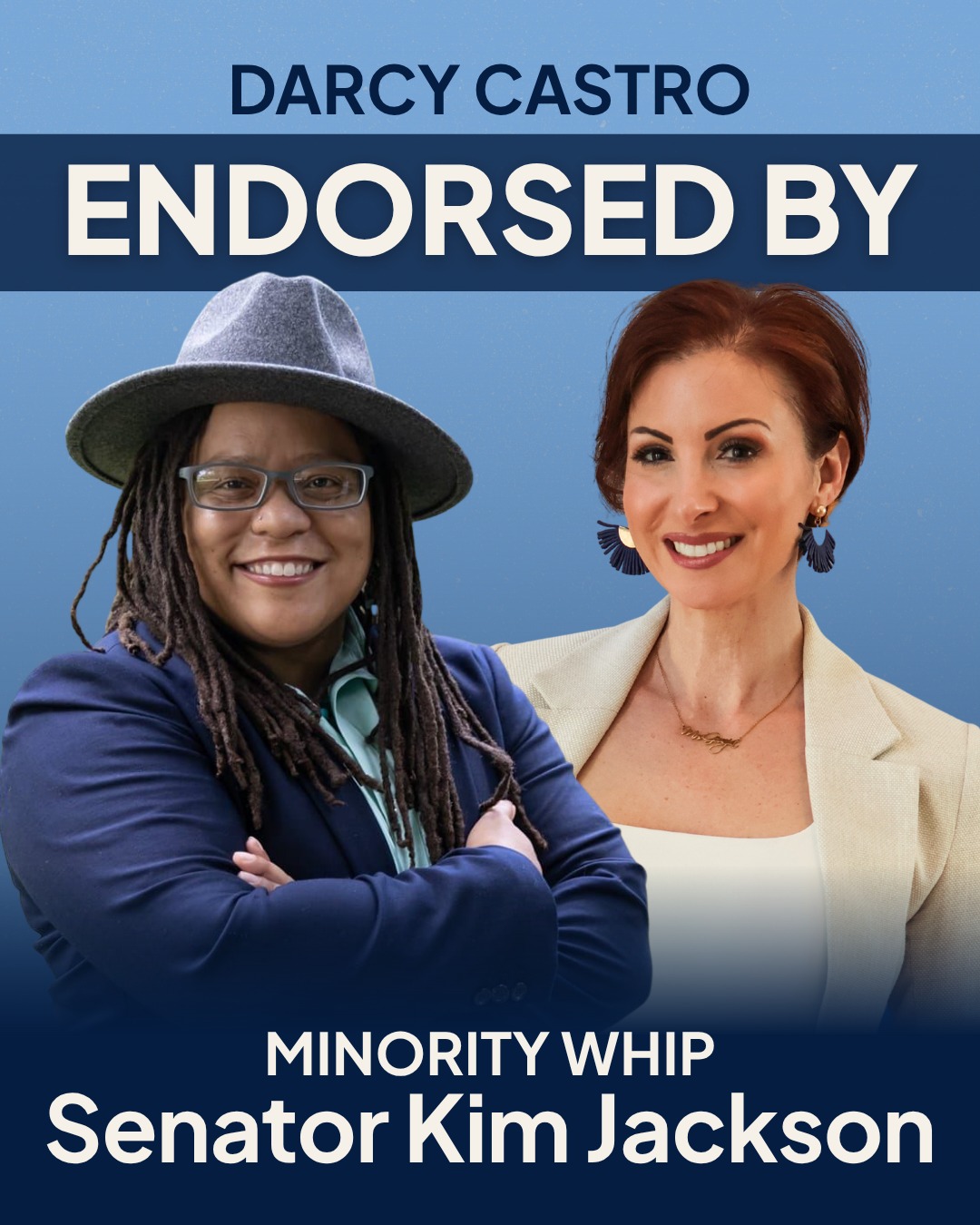 BIG NEWS!
I am both honored and excited to announce Senate Minority Whip Reverend Kim Jackson has endorsed my campaign!
I admired Senator Jackson long before I ever set foot in the Gold Dome. She is a woman of faith and a dedicated public servant who effortlessly inspires others to work hard for our common values. I was lucky to attend a leadership event where her message profoundly moved me, and has stayed with me throughout this journey of service. Thank you, Senator, for your endorsement!
@kimforgeorgia
