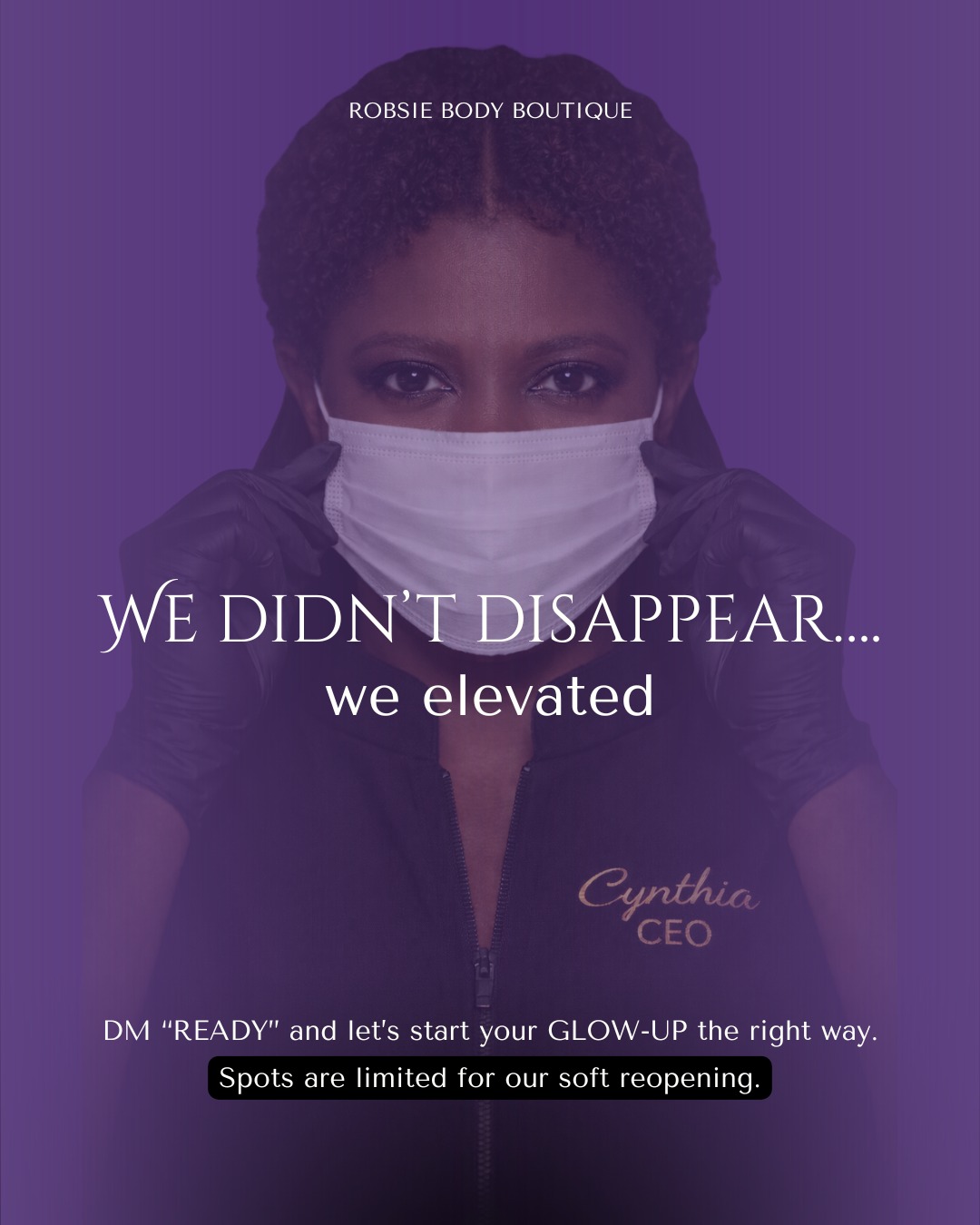 We took time to reset, refine, and realign. Now weāre softly opening our doors againāwith more intention, more care, and more clarity. Welcome back to Robsie. š¤
DM āREADYā to book
#RobsieBodyBoutique #SoftLaunch #SelfCareSpace #WaxingStudio #WelcomeBack #bodydetoxing #juicedetox #bodysculpting #noninvasive #organicjuice #brazillianwax #manzillianwax #yonisteam #footdetox #saunadetox #tuckerGA #GA #blackownedbusiness