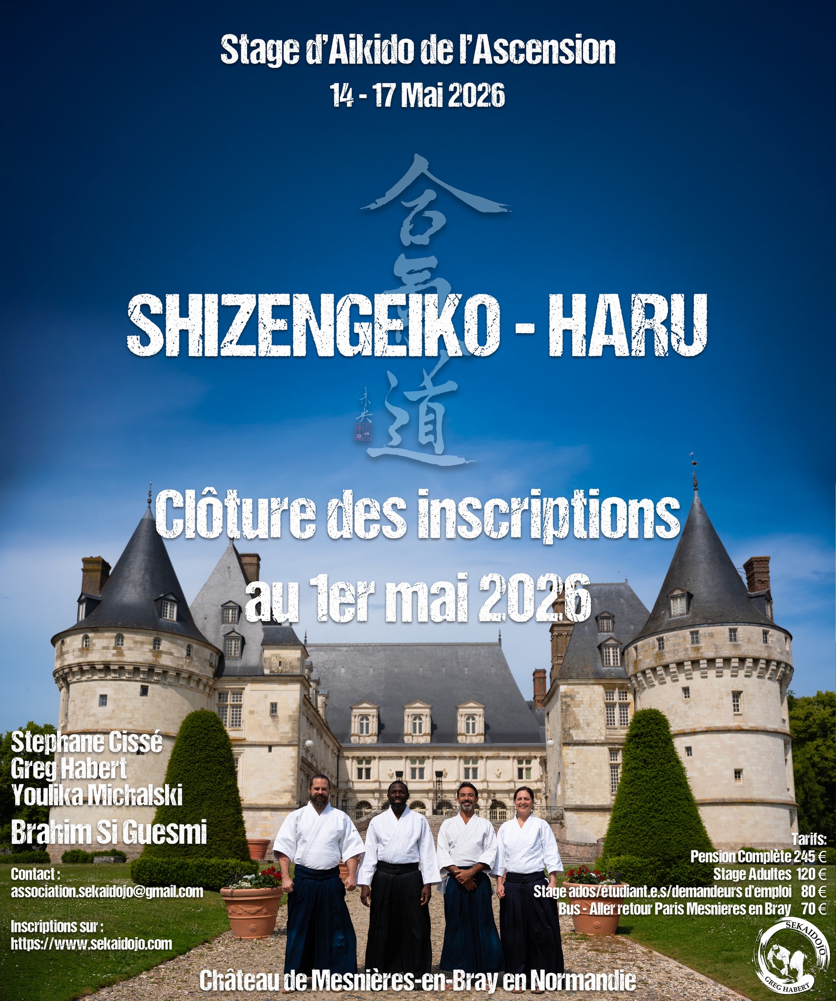 Shizengeiko Haru 2026 arrive à grand pas!
Fin des inscriptions à la pension complète le 1er Mai 2026!
Pensez à réserver sur :
https://www.sekaidojo.com/shizengeikoharu-2026
#sekaidojo #sekaidojogreg #aikido #franceaikido #ffab #aikidoaikikai #budo