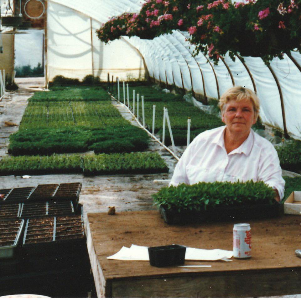 Throwback Thursday! Here is Orpha getting some transplanting done. Circa 1980’s.