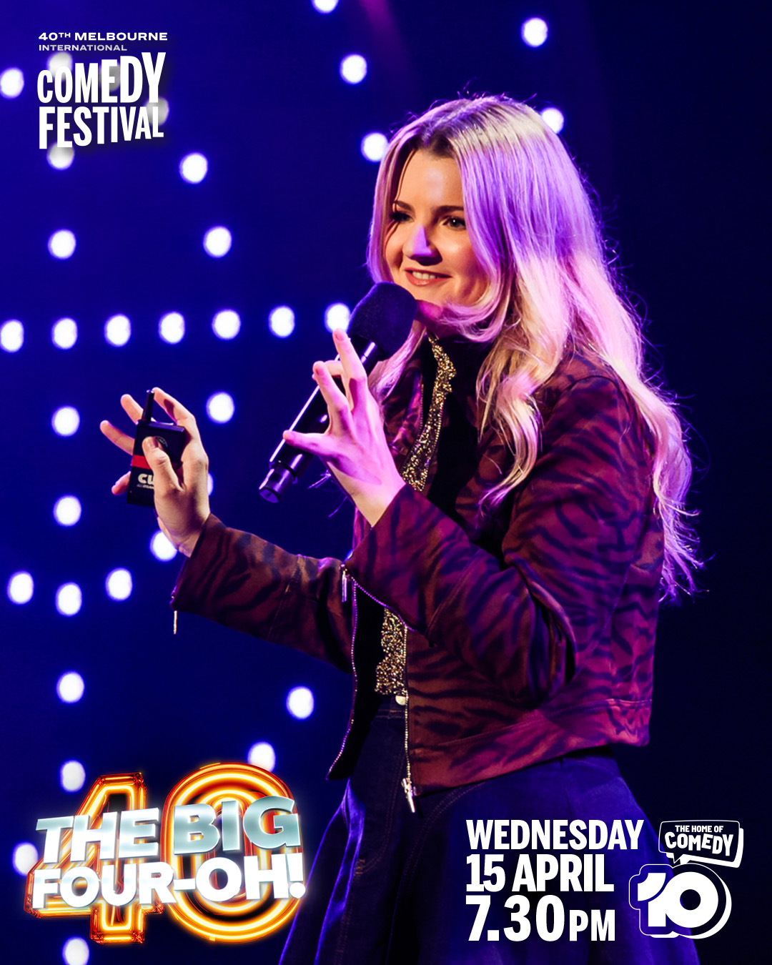 Catch me tonight on 'The Big Four-Oh' on @channel10au !
Celebrating 40 years of the @melbcomedyfestival with a massive lineup of comedy superstars 🤩
Wednesday 15 April - 7:30pm AEST