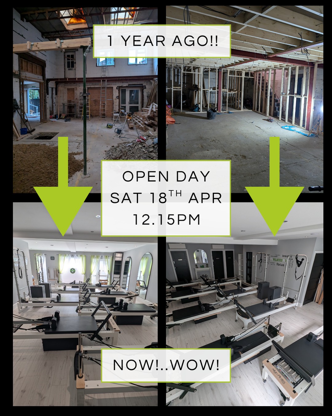 Come celebrate with us this Saturday 18th April at 12.15 (until 2pm), one year since we moved across to our beautiful new Studios. Existing clients, former clients, and those who are interested in starting Pilates on the Mat, Reformer or Tower, or trying Sports Massage or Lymphatic Drainage Massage, come join Charlene, Neil and the team for a drink and a natter :-)
#pilatesforspinehealth #backpainexercises #reformerpilatesstudio #upminster #pilatesmatworkstudio #pilatesstudios #softtissuetherapy #lymphaticdrainagemassage #privatereformer