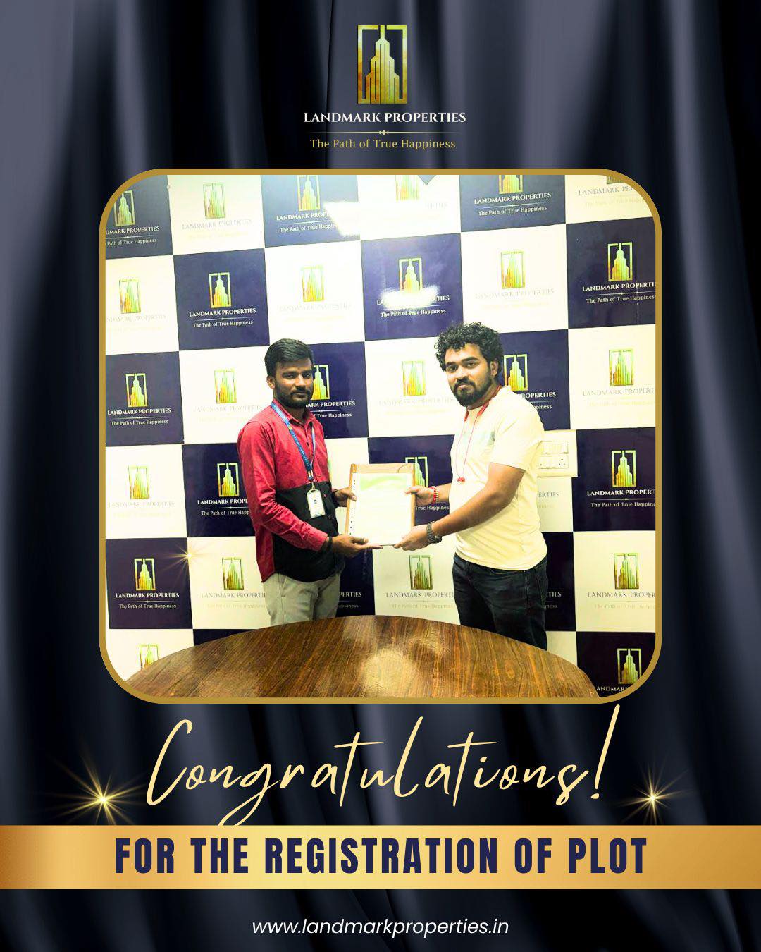 Congratulations to our valued customer on the successful registration of their plot! š
Another milestone achieved with Landmark Properties ā where your dreams find the right address.
š Start your journey with us today
š www.landmarkproperties.in