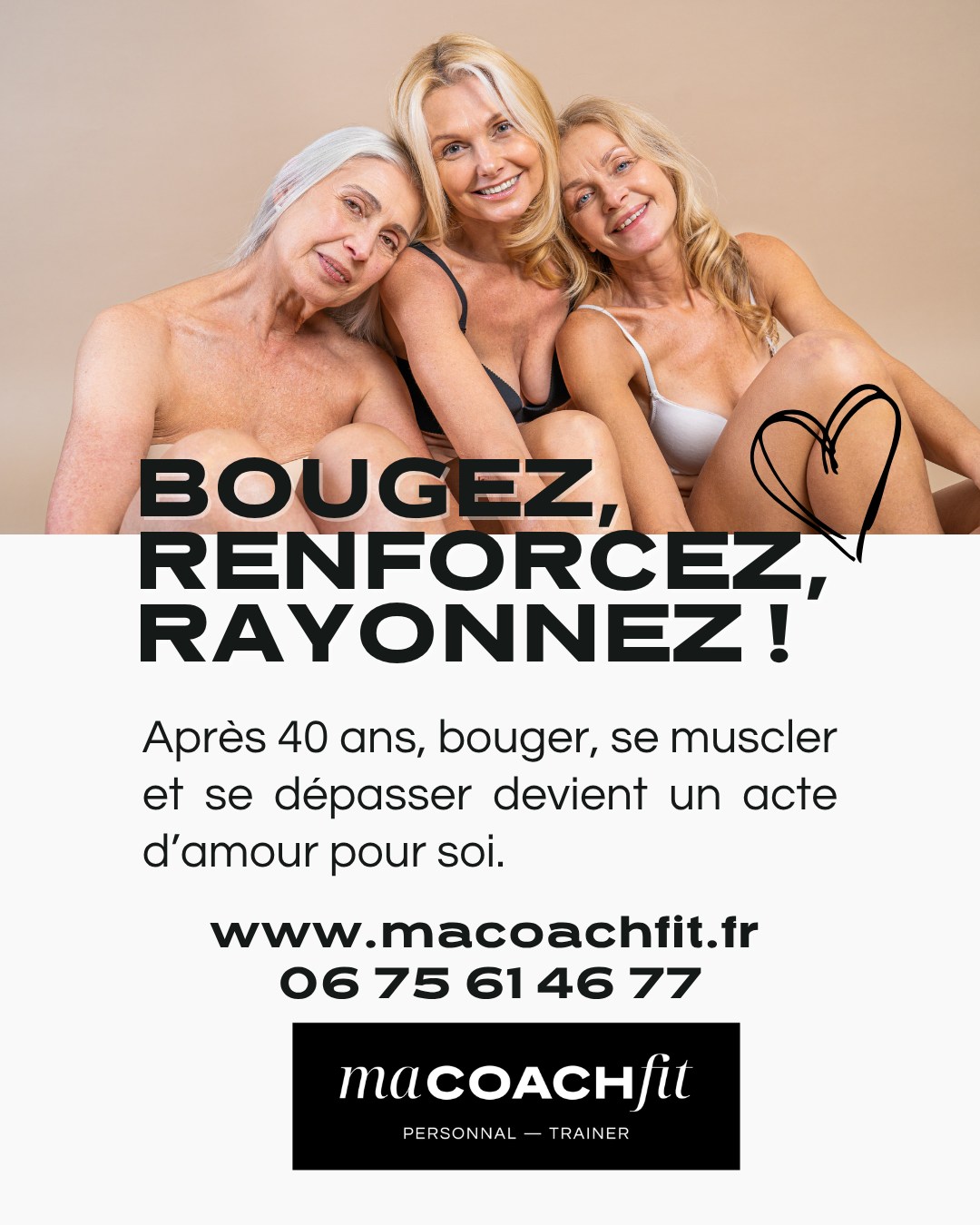 Après 40 ans, bouger, se muscler et se dépasser devient un véritable acte d’amour pour soi. 💫
Ce n’est plus une question d’apparence, mais de santé, de force et de liberté.
Chaque séance est un pas vers plus d’énergie, plus de confiance, et un corps qui nous porte mieux au quotidien.
On ne cherche pas la perfection, on construit la solidité.
On n’essaie pas de rattraper le temps, on choisit de vivre pleinement le présent.
Se muscler, c’est se respecter.
Se dépasser, c’est se prouver qu’on en est capable.
Et continuer, c’est s’aimer un peu plus chaque jour. ❤️
Il n’y a pas d’âge pour devenir la version la plus forte de soi-même.
#sportapres40 #musculation #bienetre #confianceensoi #femmesfortes #santé #motivation #bassindarcachon #Mios #valdeleyre #pertedemuscle #menopause #senior #femmes
