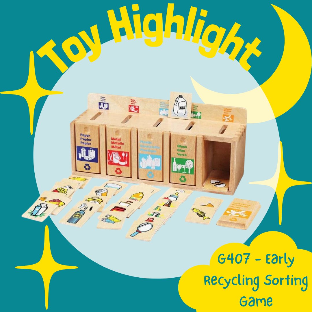 Toy highlight for today :
G407: Early Recycling Sorting Game
https://cockburntoylibrary.setls.com.au/items/256
The Early Recycling Sorting Game makes teaching the next generation about recycling, fun. As children sort and classify the products into the appropriate recycling categories, they learn which materials can and should be recycled, and can use that new found knowledge to help out around the house.