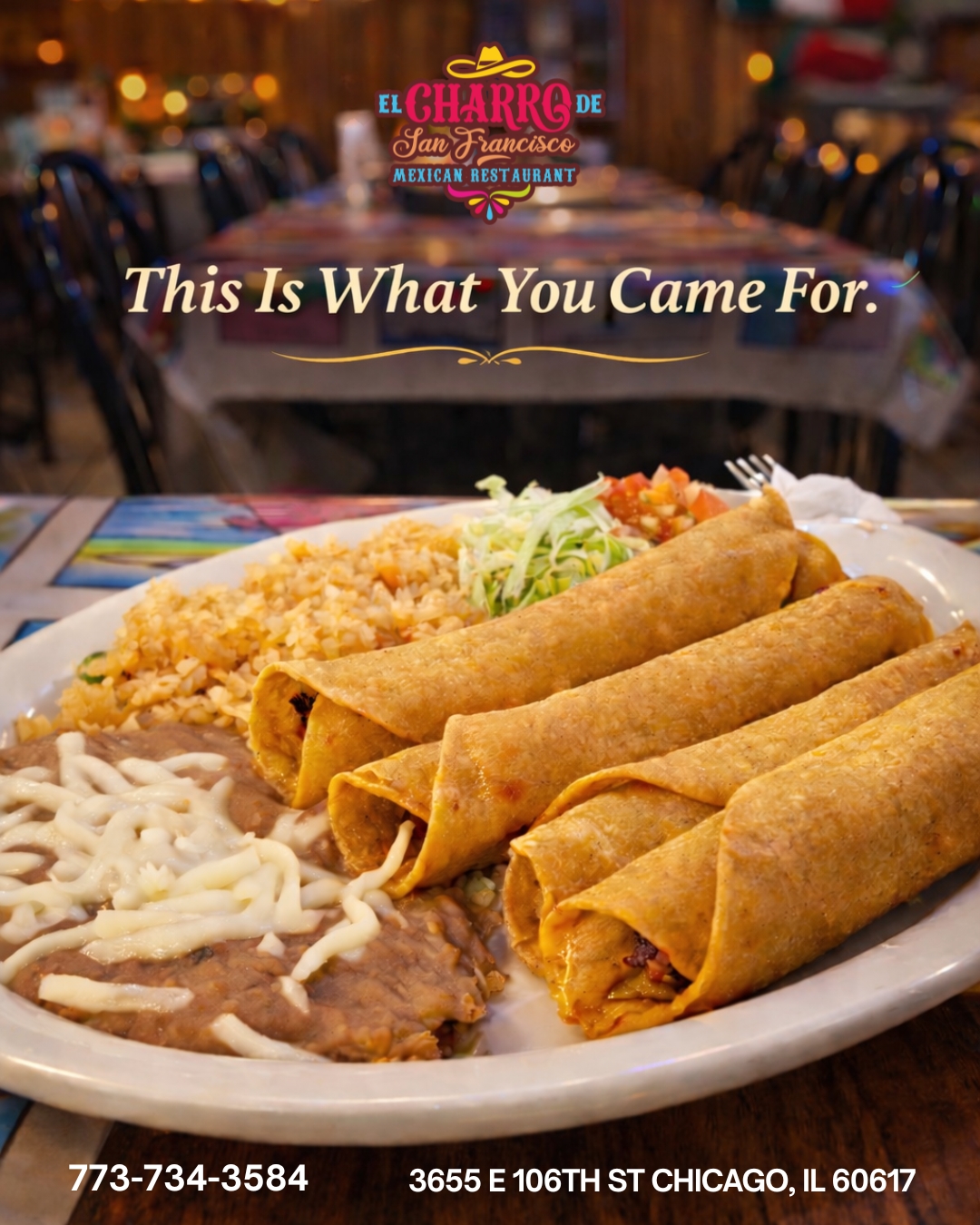 Crispy on the outside, packed with flavor on the inside… these taquitos are that craving that hits out of nowhere and you just can’t ignore.
Served with rice, beans, and all the freshness you love — this is the combo that never fails. 😋😄
Come get yours before it’s gone
3655 E. 106th St., Chicago, IL 60617 (773) 734-3584
⏰Daily: 9:00 am -10:30 pm
#elcharrodesanfrancisco #chicagofoodie #mexicanfood #tacoslovers #foodieforlife