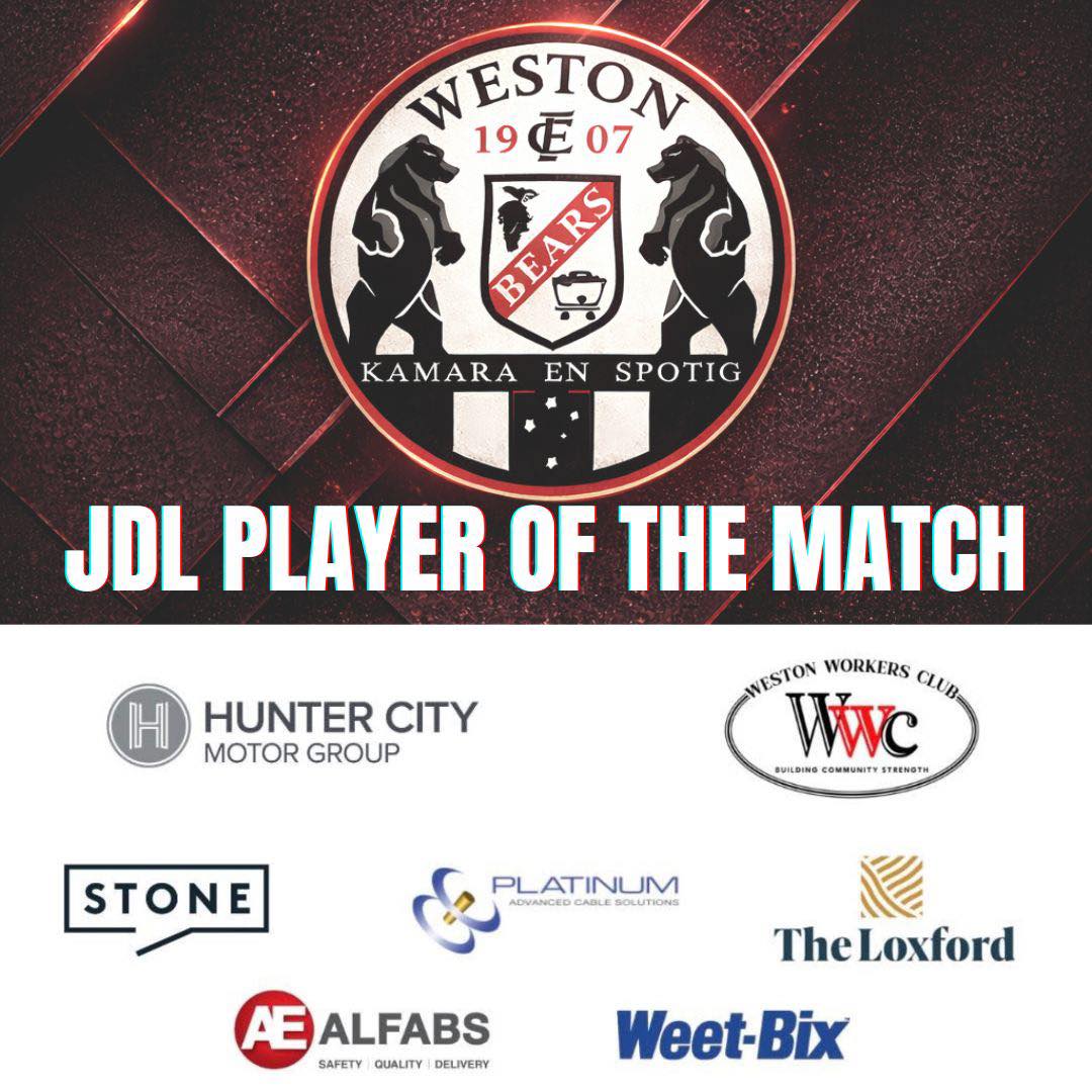Congratulations to our Round 6 JDL Players of the Match! 🐻🖤🤍
Hunter City Motor Group Weston Workers Club Stone Real Estate Hunter Valley #Weetbix #SubatPlumbingServices #intrinsic_tiling