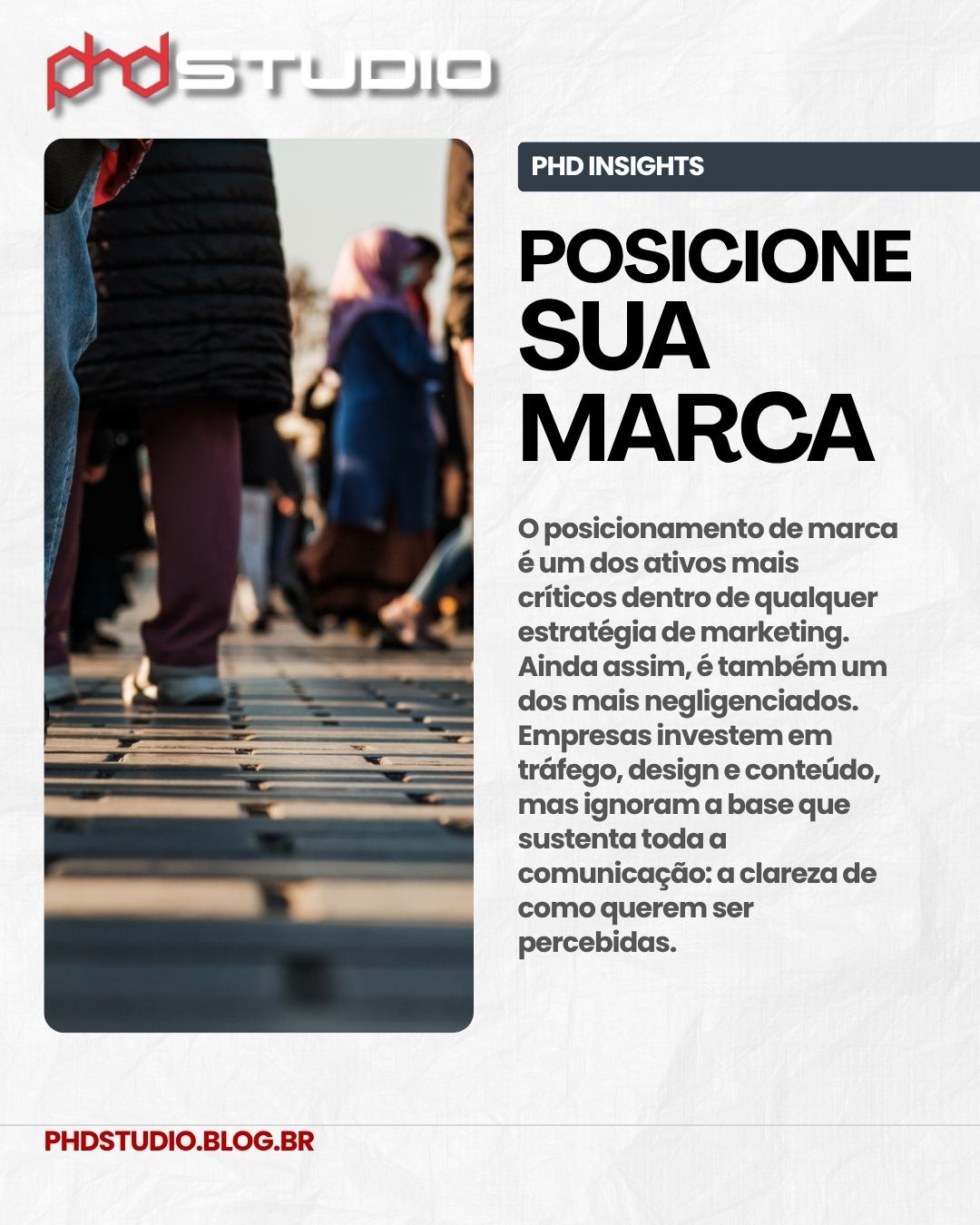 Se sua marca precisa explicar demais, é sinal: o posicionamento não está claro. No novo post do PHD Studio, descubra como transformar fragmentos de comunicação em um posicionamento que fale por si só. Link in Bio
#Posicionamento #Branding #Marketing #Clareza #PHDStudio