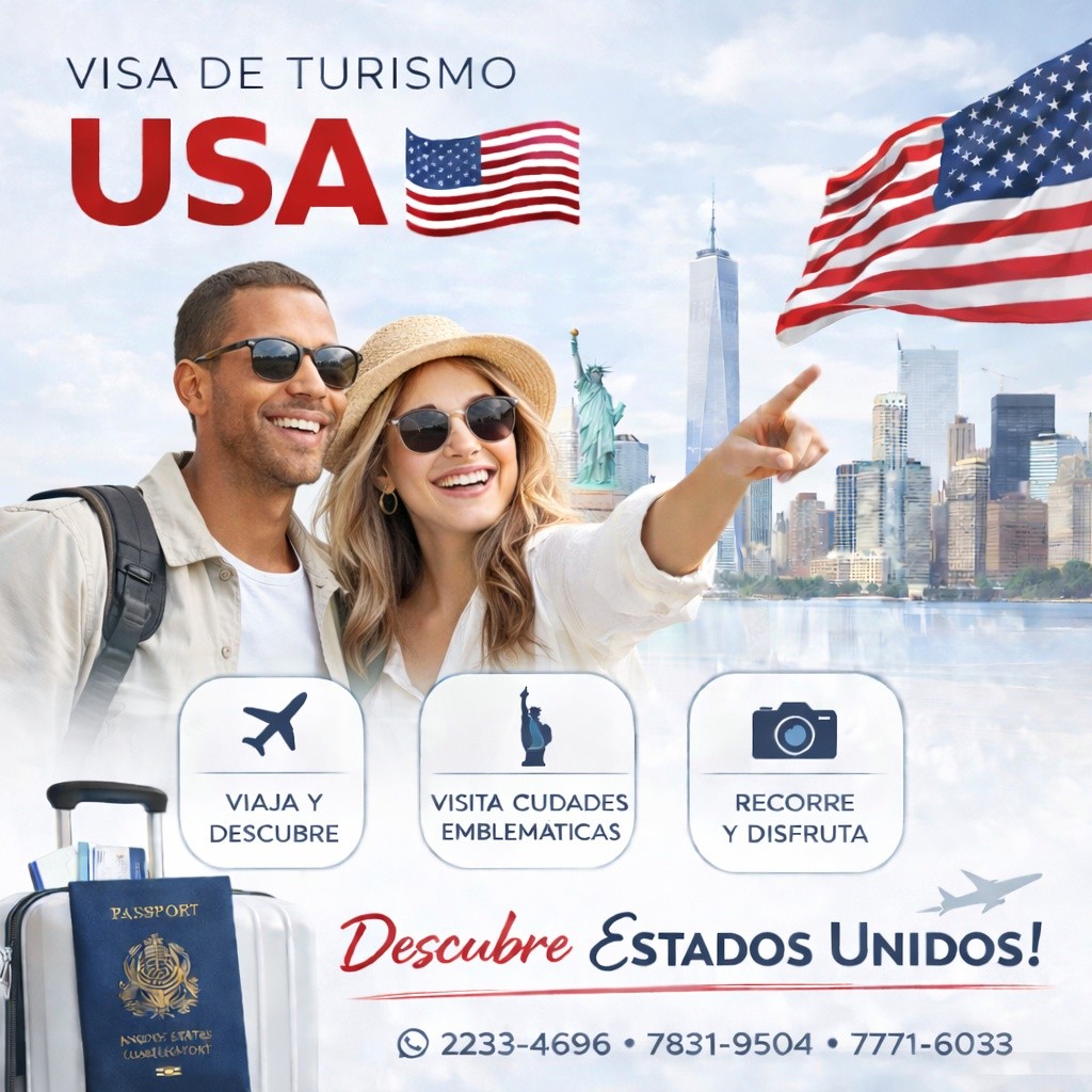 🇺🇸 ¿Querés viajar a Estados Unidos? 🌎
¡En Legal Visa Asesoría Migratoria te ayudamos a hacerlo realidad! ✈️
Con nuestra asesoría profesional, tu trámite de visa americana será rápido, claro y sin errores.
Viajar por turismo, visitar a tu familia o cumplir tus metas está más cerca de lo que pensás. 💫
📋 Formularios llenados correctamente
📑 Revisión completa de documentos
🎙️ Preparación para tu entrevista
💬 ¡Escribinos hoy y comenzá tu proceso con confianza!
📲 2233-4696
📲 WhatsApp: 7831-9504 / 7771-6033
📍 Legal Visa Asesoría Migratoria
🔐 Profesionalismo que te abre las puertas a Estados Unidos 🇺🇸