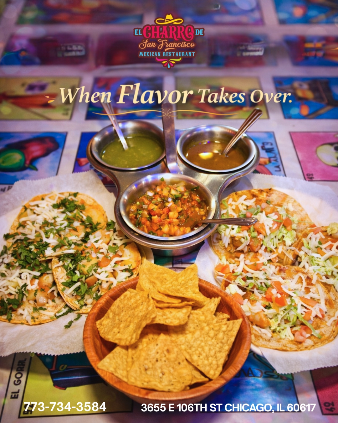 These tacos arrive hot, bursting with flavor, and ready for you to enjoy with your favorite salsas.
Crispy, fresh, and with that homemade touch only El Charro de San Francisco knows how to deliver 😆
And yes… the chips are ready for action too 🔥
Order them now or give us a call
📞 773-734-3584
📍 3655 E 106TH ST, Chicago
#elcharrodesanfrancisco #restaurantechicago #sabormexicano #tacosmexicanos #chicagofoodie