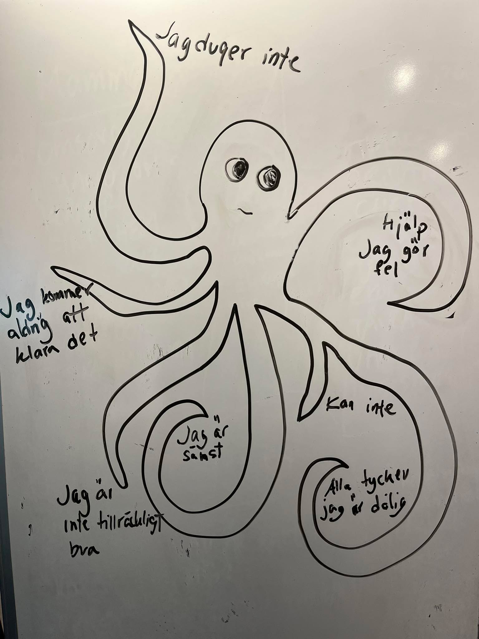 Har du också en inre Bläckfisk?!
Snart kan du lyssna på podden
Harrysson och Dr Wärja när de samtalar om den inre kritikern…🥹
