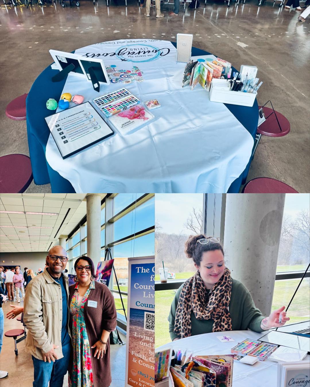 We were honored to be a part of Harvest Christian Academy’s Career Fair! 💚
It was a meaningful opportunity to connect with students and staff while sharing what we do at The Center for Courageous Living, including how we serve faith-based partners and provide faith-specific care to the Christian community.
We also loved showing that therapy is more than just talk—our team highlighted creative approaches like experiential and art-based techniques that help clients express and heal in different ways.
A special thank you to Mikayla Bavaro and Jannette Simmons for representing us so well. Jannette, a certified art therapist and Associate Licensed Marriage and Family Therapist, alongside Mikayla, who is training in child play and Adlerian therapy, demonstrated how creativity and play are powerful tools in the healing process.
Thank you, Harvest, for having us—we’re grateful to be part of such a supportive community!
Interested in connecting with our team?
📞 815-707-4806
📧 gia@centerforcourage.com
🌐 www.centerforcourage.com
#CareerFair #HarvestChristianAcademy #MentalHealthMatters #FutureCareers #CommunityConnection #TheCenterForCourageousLiving #FaithBasedCare #ArtTherapy #playtherapyworks