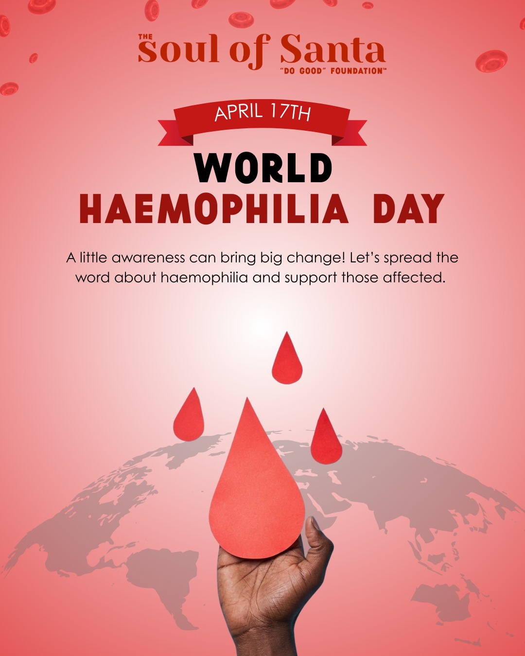 Today is World Hemophilia Day 🩸 Promoting access to care for those living with bleeding disorders.
#WorldHemophiliaDay #HealthAwareness #Inclusion #DoGood365