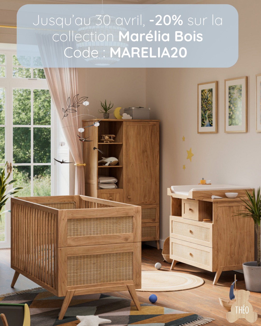 Encore quelques jours pour profitez de -20% sur la collection Marelia Bois et craquer pour cette belle chambre en bois naturel !
🌟code promo : MARELIA20
📅 Offre valable jusqu'au 31 avril 2026
#TheoBebe #DécoNaturelle #ChambreBébé #ConfortBébé #chambrebebe #BébéConfort #mobilierdurable #litevolutif #theobebe #BienÊtre #chambreBebe #MateriauxNaturels #EcoResponsable #ParentsHeureux #BienEtreBebe #OffreSpéciale
