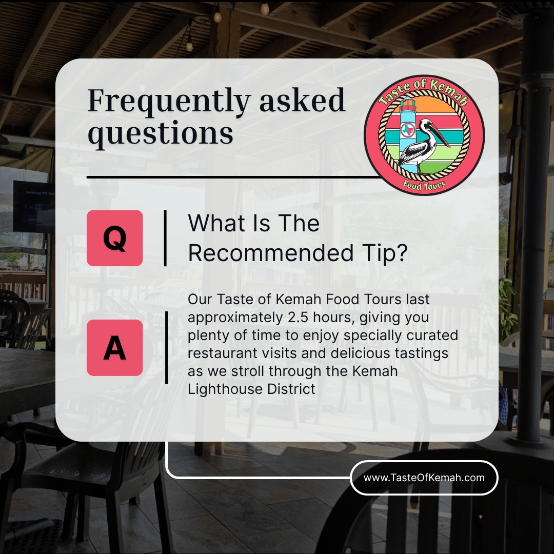โ FAQ: What Is the Recommended Tip?
At Taste of Kemah, we make tipping simple and transparent ๐ฝ๏ธโจ
๐ต A 20% gratuity is already included in your reservation for each restaurant server during the tour โ so you can relax and enjoy every stop.
๐ For our amazing Tour Guides, tipping is not required but highly encouraged. If theyโve made your experience fun, smooth, and unforgettable, feel free to show your appreciation!
Great food is even better with great service โ and our guides love making your experience memorable ๐๐
๐ Learn more or book your tour:
๐ www.TasteOfKemah.com
#TasteOfKemah #KemahFoodTour #KemahTX #FoodTourFAQ #ThingsToDoInKemah #TexasEats #FoodieExperience #EatLocalTX #SupportLocalBusiness