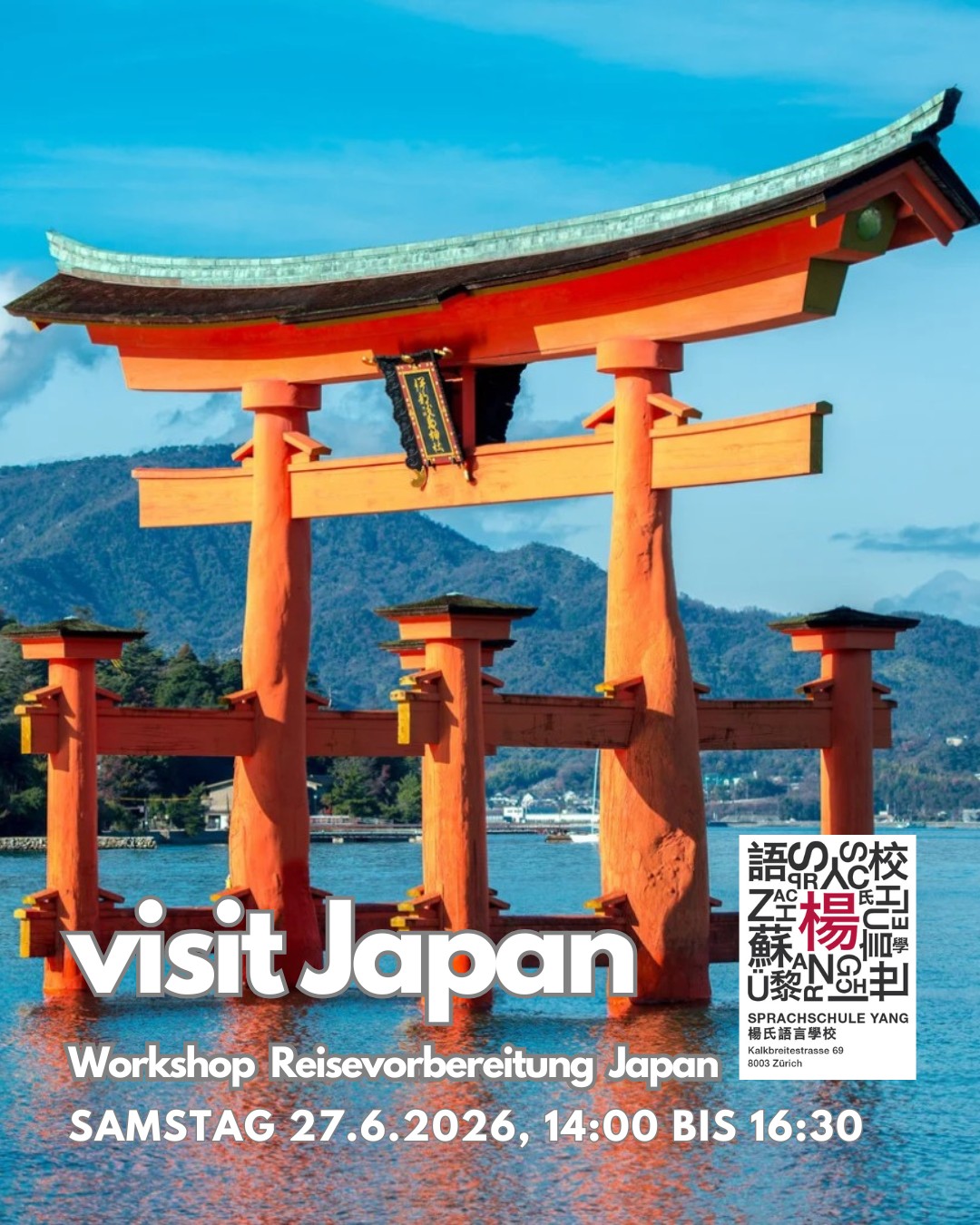 Are you planning to go to Japan? π€
Are you still thinking what you could do in Japan? π
Are you afraid of culture shock and how to be polite as a tourist? βΊοΈ
Do you want to learn some survival Japanese for your stay in Japan?π
"Workshop Visit Japan" will help you prepare your upcoming trip to Japan!
π
June 27th
π Sprachschule Yang, Wiedikon ZΓΌrich
Learn more: @sprachschule_yang
https://sprachschule-yang.ch/kurse/workshop-reisevorbereitung-japan/
Visit Japan β Workshop Reisevorbereitung
#Ad #Sponsor #JapanFoodFest