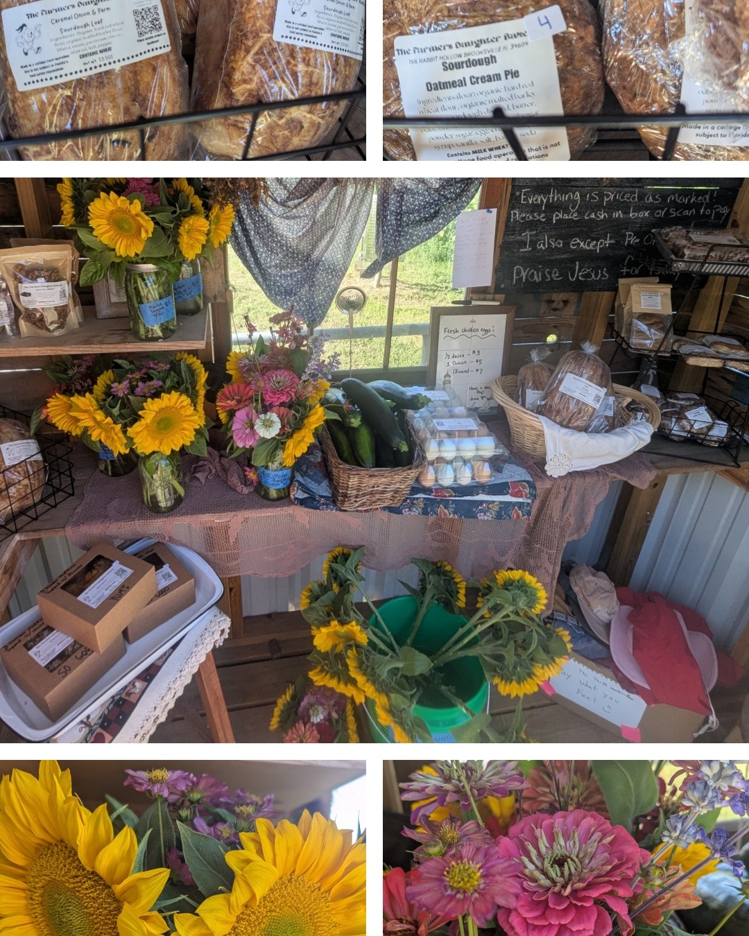 The Farmers Daughter Bakery Farm Stand Open Today!
Special Baked goods, Fresh Flowers and Zucchini fresh out of the field! Today is a FANTASTIC DAY to visit the stand!!!