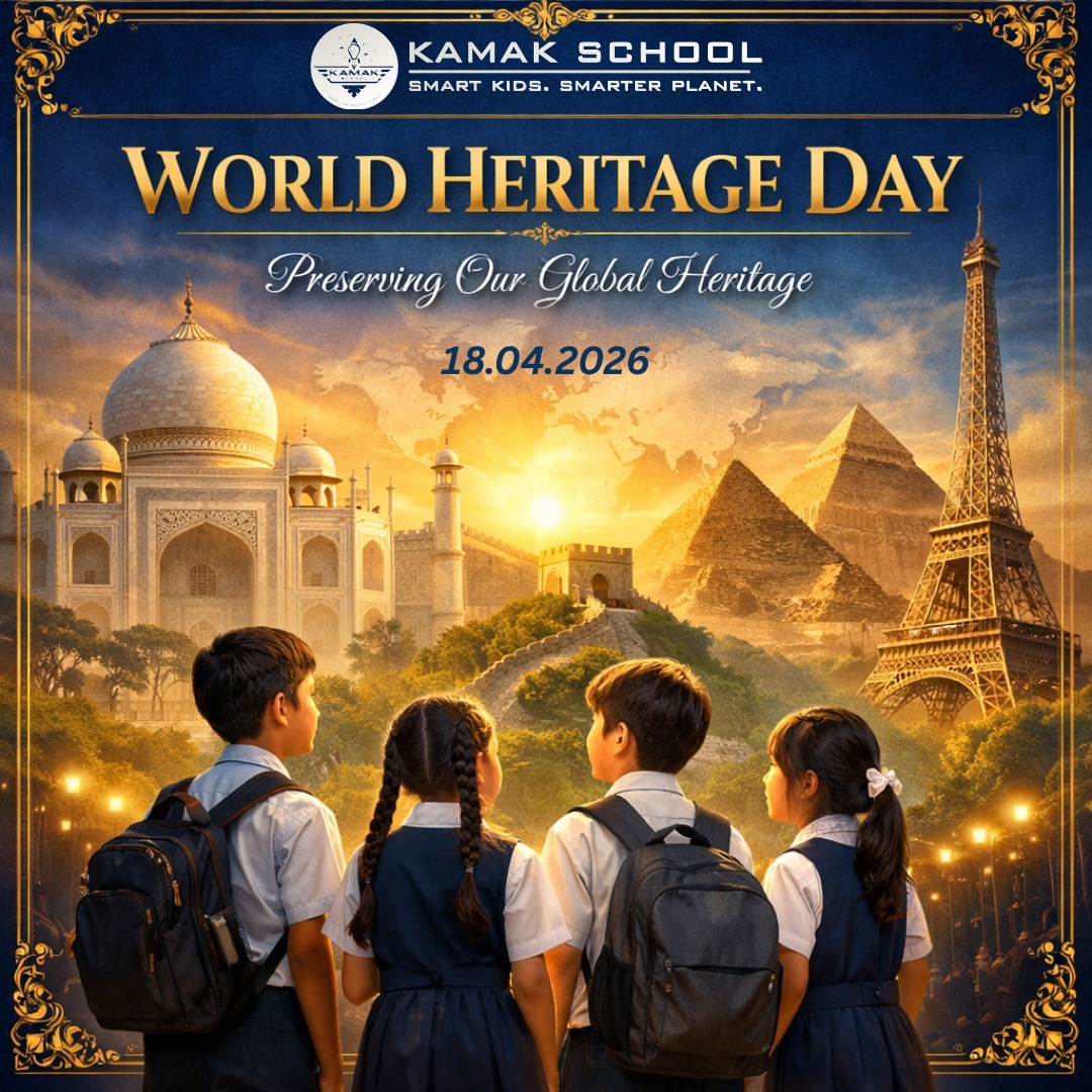 🌍✨ World Heritage Day ✨🌍
Our heritage is a reflection of who we are and where we come from. From iconic monuments to rich traditions, every piece of history deserves to be preserved. 🏛️
At Kamak School, we encourage young minds to value, respect, and protect our global heritage for a better future. 🌱
Let’s come together to celebrate and safeguard the treasures of our past.
📅 18.04.2026
#WorldHeritageDay #KamakSchool #PreserveHeritage #CulturalLegacy #GlobalHeritage #EducationMatters #FutureLeaders #HeritageConservation #LearnAndGrow #schoollife
World Heritage Day
Cultural Heritage
Heritage Conservation
Global Heritage
Historic Monuments
Educational Awareness
School Activities
Future Generation
Preserve History
Kamak School
