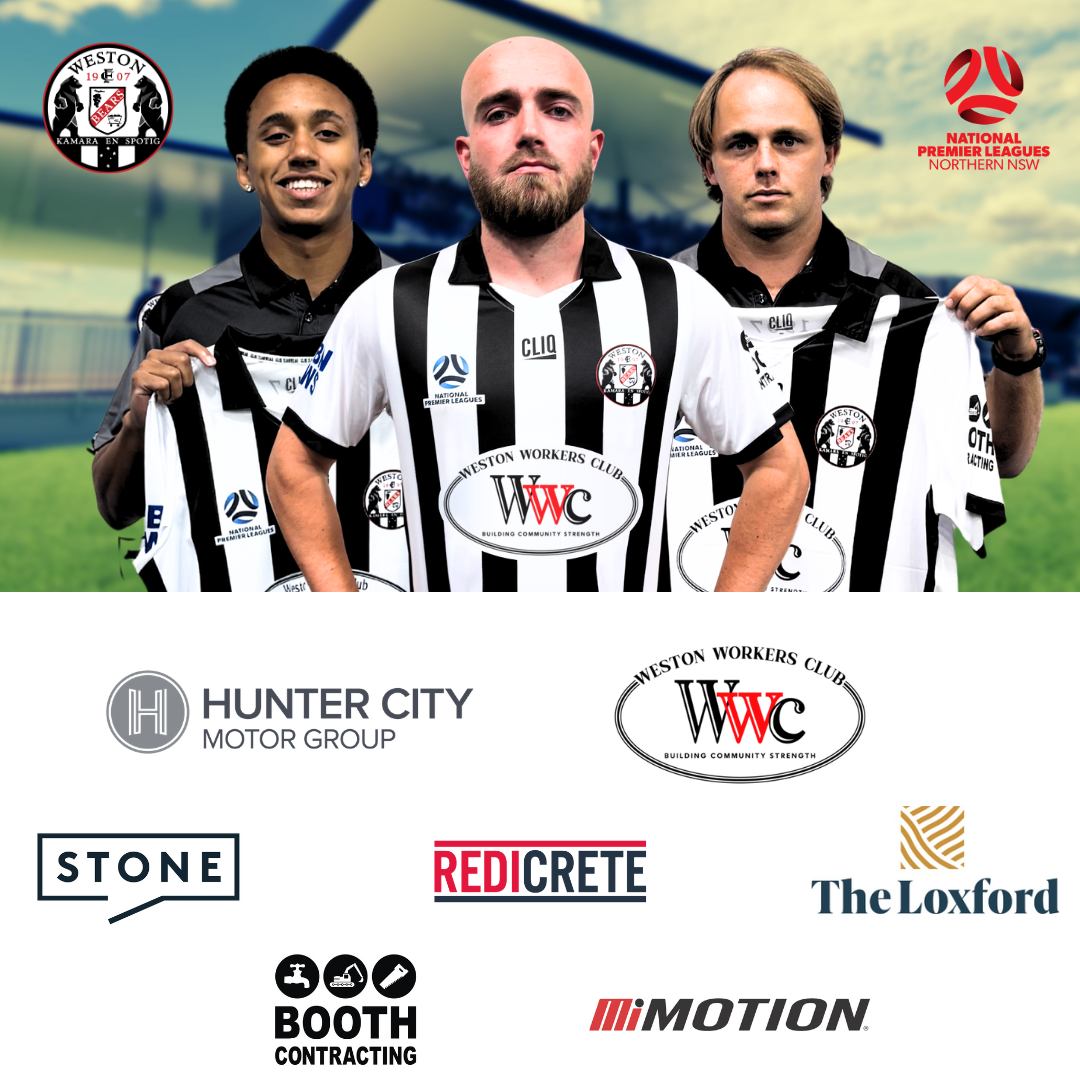 NPL | Team Sheet:
@westonworkers @huntercitymotorgroup @redicrete @debrafordstonerealestate @theloxford Booth Contracting Pty Ltd MiMotion