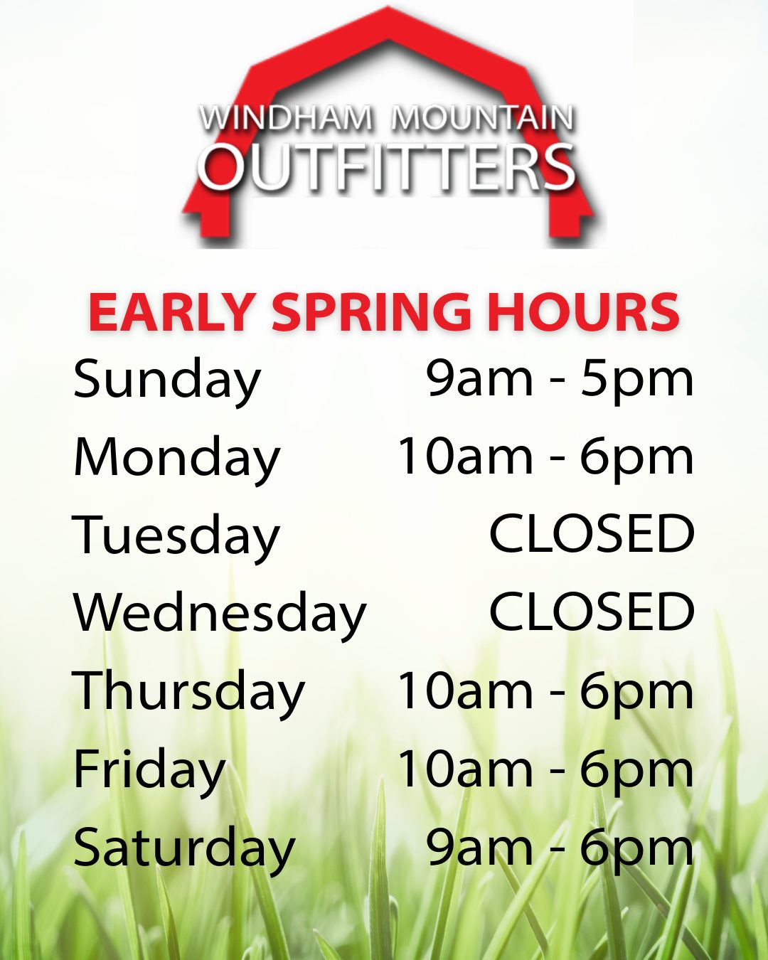 Spring is here and that means bike repairs and rentals are happening at Windham Mountain Outfitters!
And on cold spring days you'll be thankful we still have all of our winter items on sale upstairs ;)