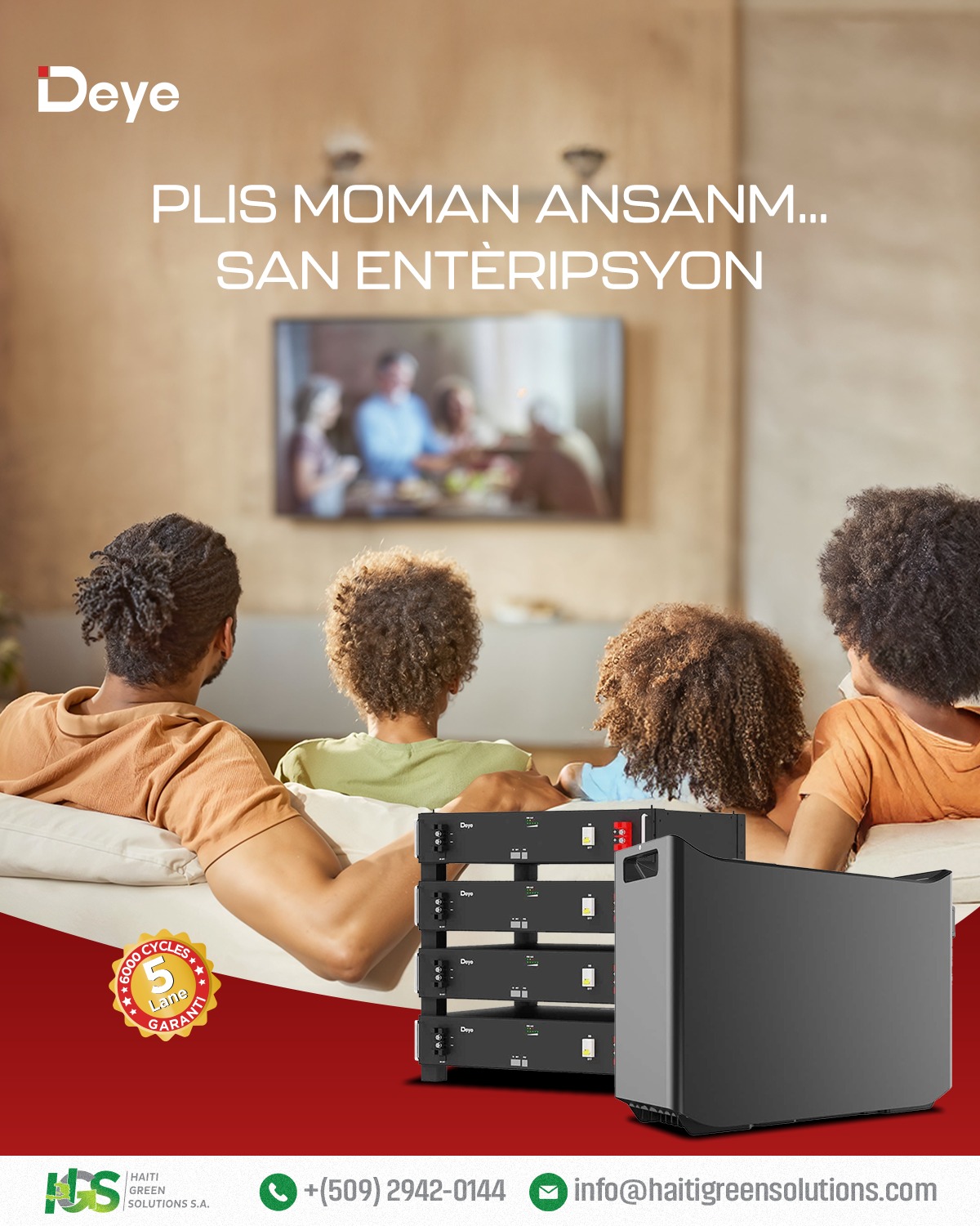 Pwofite chak segonn ak moun ou renmen yo ❤️ 💡🔋 NAN LIMYÈ AK BON JAN ENÈJI !�
#HGS #solarpower #haitigreensolutions