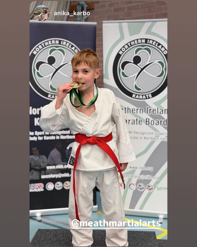 Mark tasting that winning feeling. Gold at the Northern Ireland Open today in Lisburn. Well done.